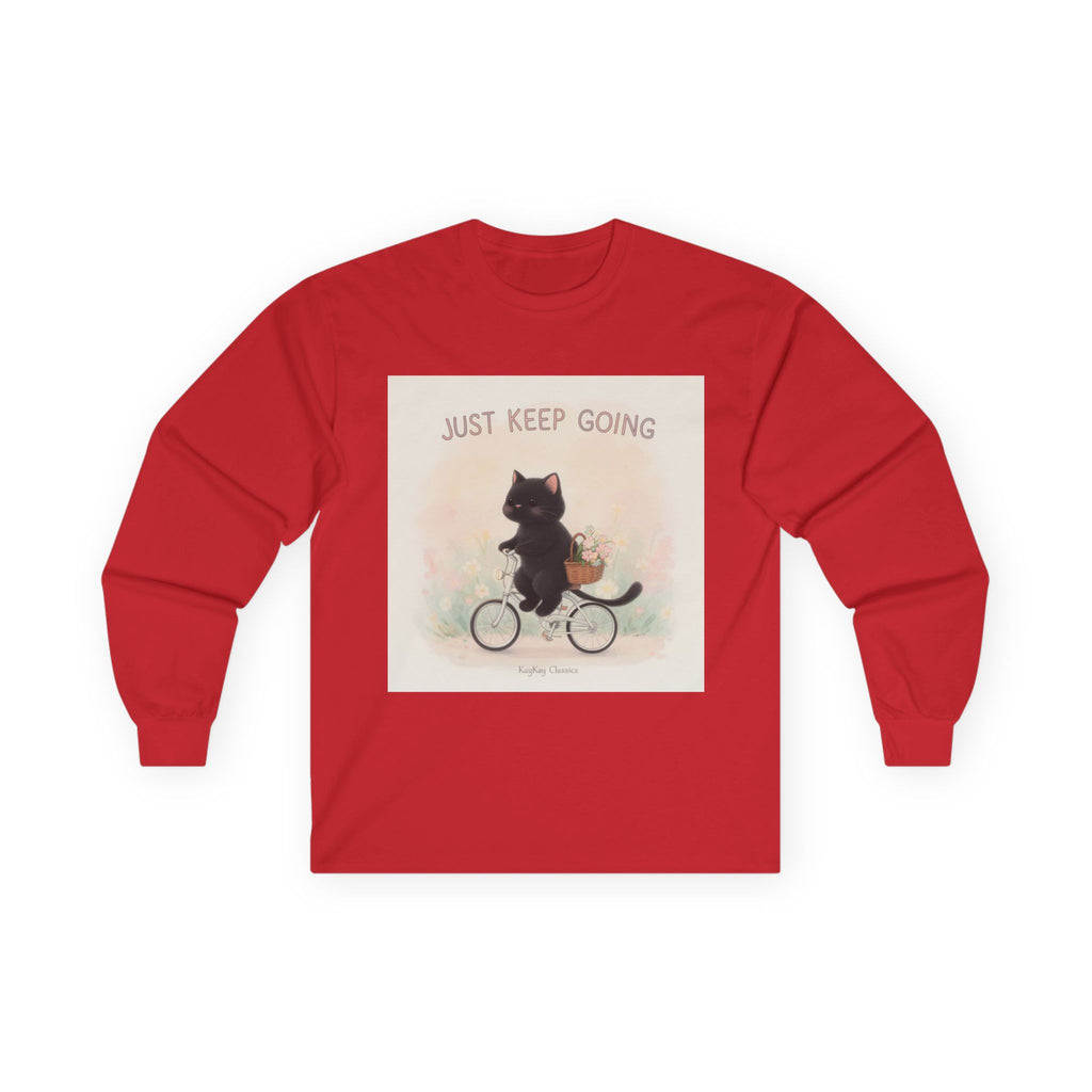 JUST KEEP GOING Cat Long Sleeve Tee