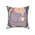 Turtle Square Pillow – She Believed She Could