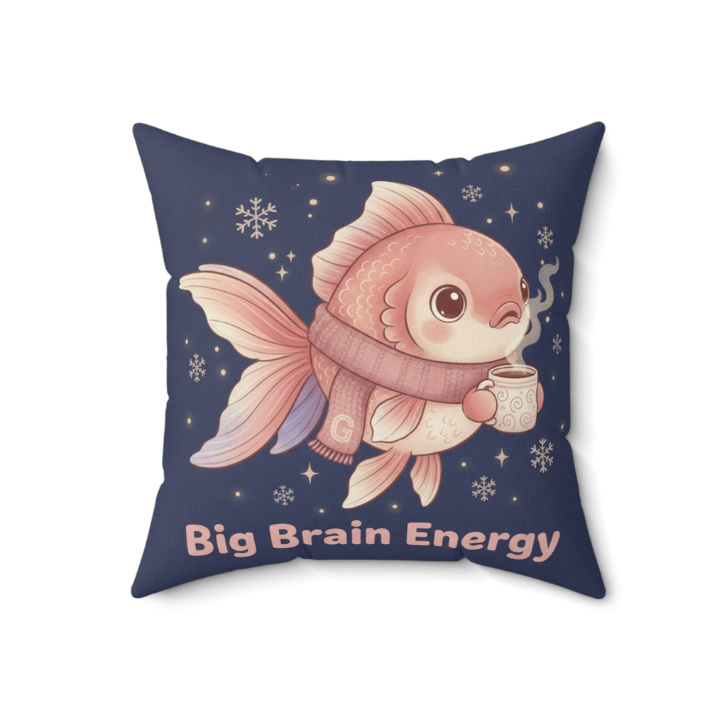 Bear Square Pillow – Big Brain Energy