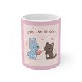 "LOVE CAN BE SOFT" Black Cat Mug | College Girl Gift | Fashion | KayKay Classics