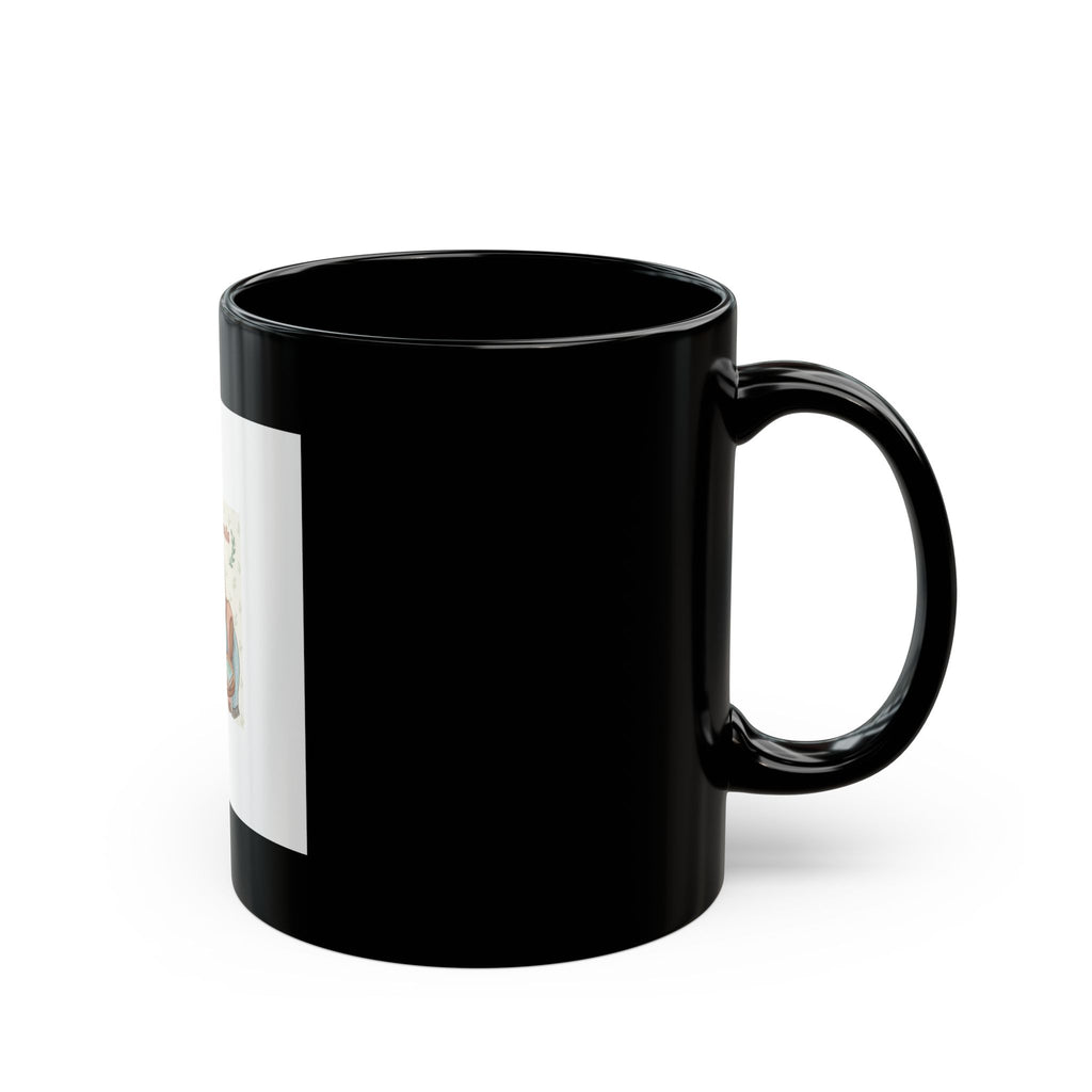 Goals On Goals Cat Black Mug 11oz