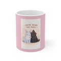 "YOU'RE NEVER TOO MUCH" Black Cat Mug | Trendy Gift for Her | Drinkware | KayKay Classics