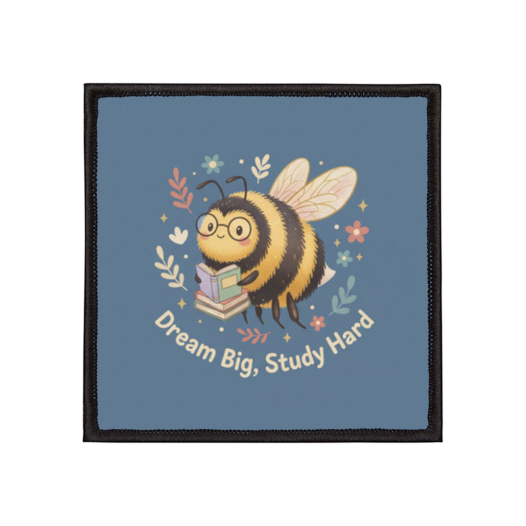 Bee Iron-On Patch – Dream Big Study Hard
