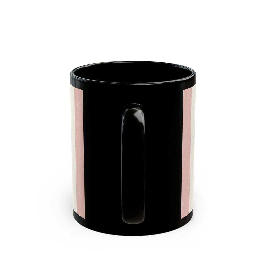Study Buddy Vibes Rabbit Black Mug 11oz