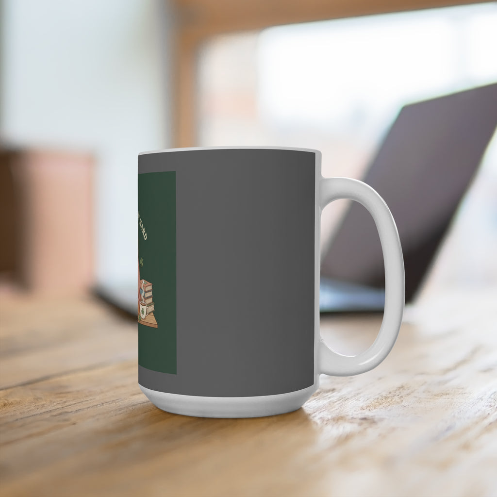 Cat Mug 15oz – Dream Big, Study Hard