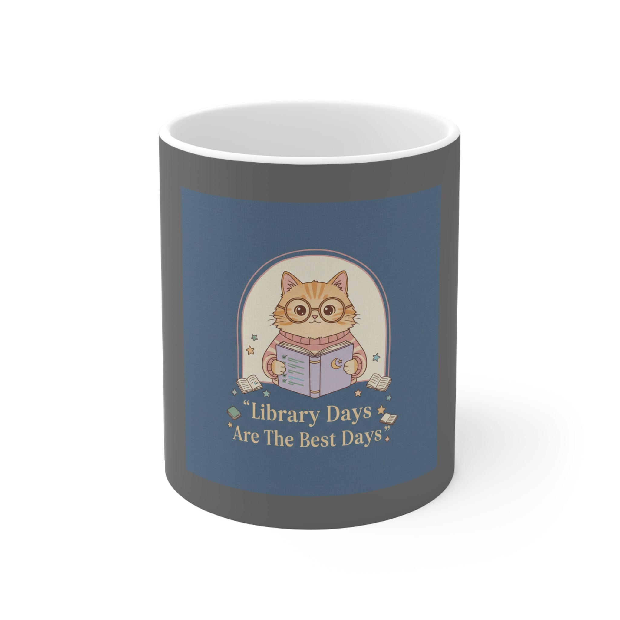 Cat Mug 11oz – Library Days Are the Best Days