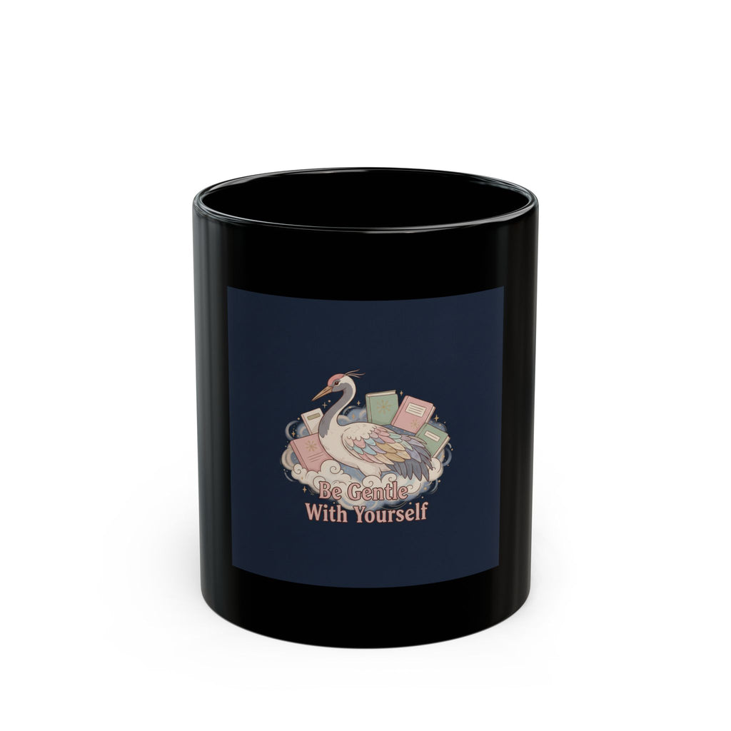 Bunny Black Mug 11oz – Be Gentle With Yourself