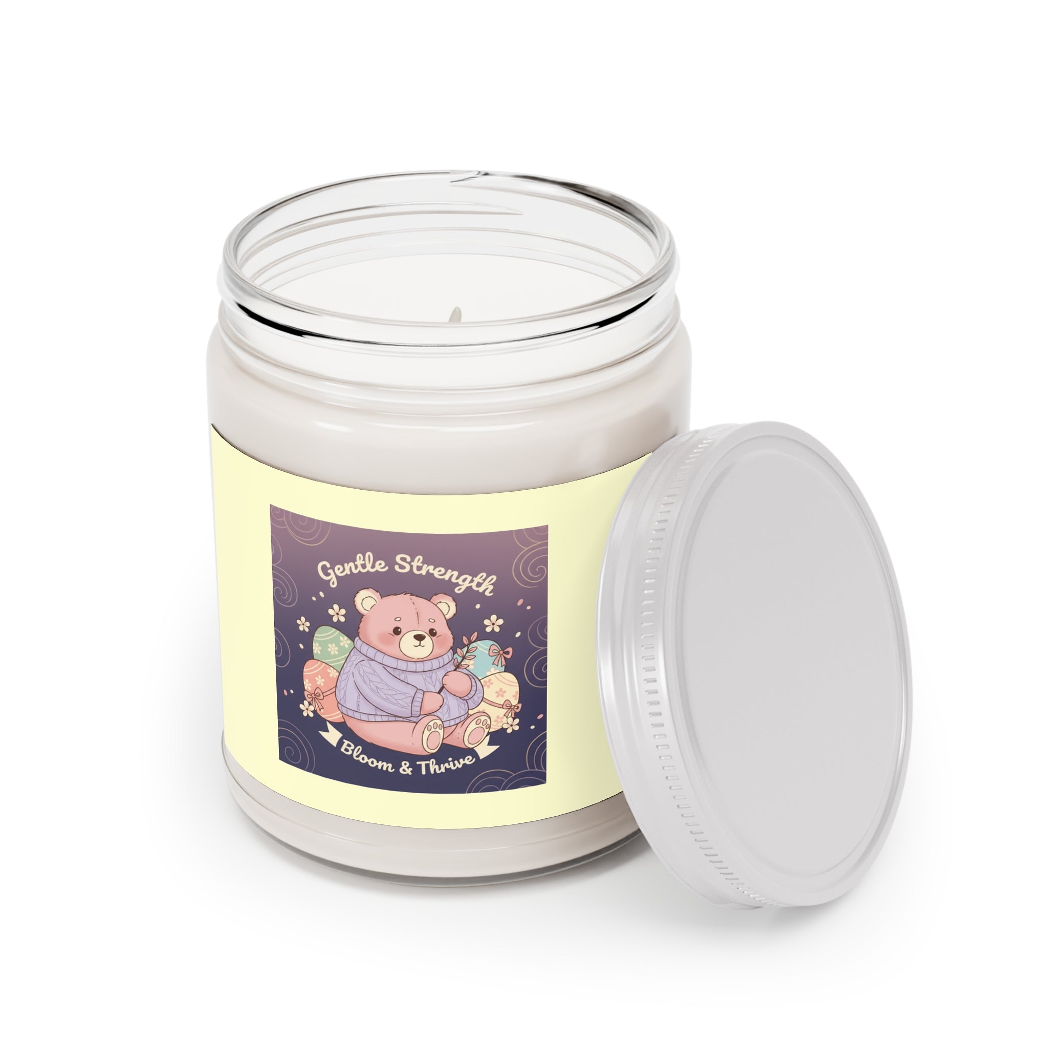 Bear Scented Candle – Gentle Strength Bloom Thrive