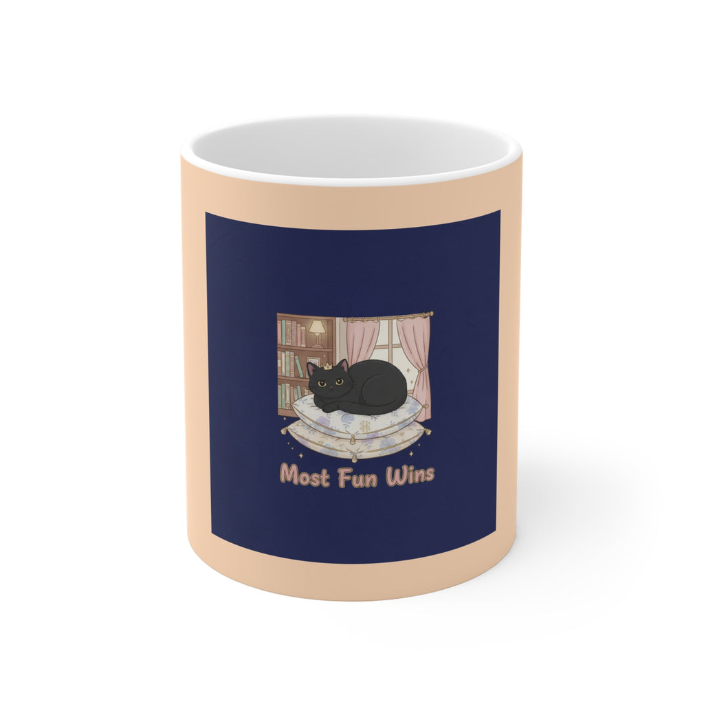 Black Cat Mug 11oz – Most Fun Wins