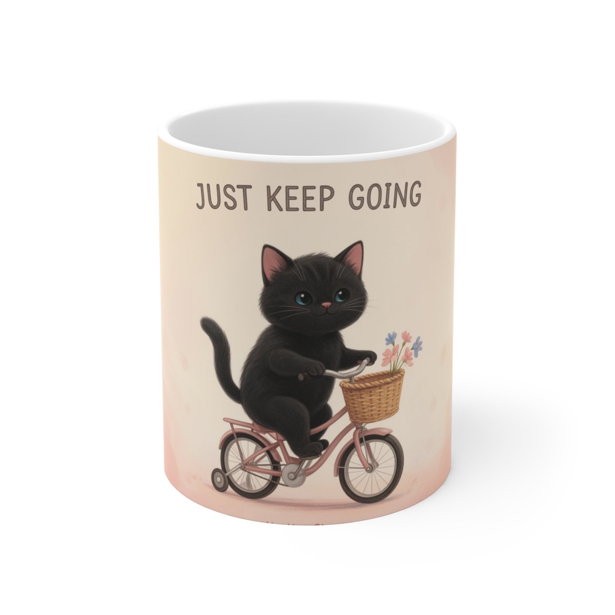 JUST KEEP GOING Cat Mug 11oz