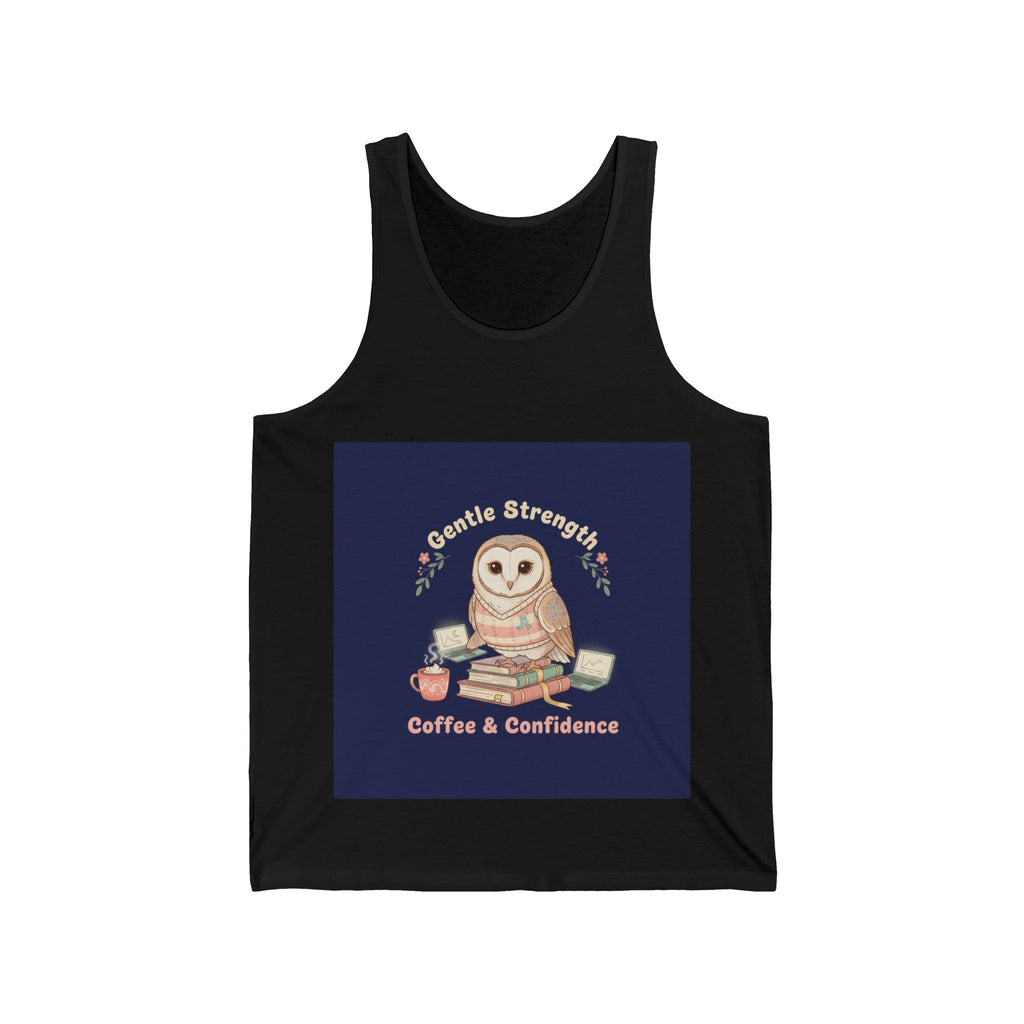 Owl Tank Top – Gentle Strength Coffee Confidence