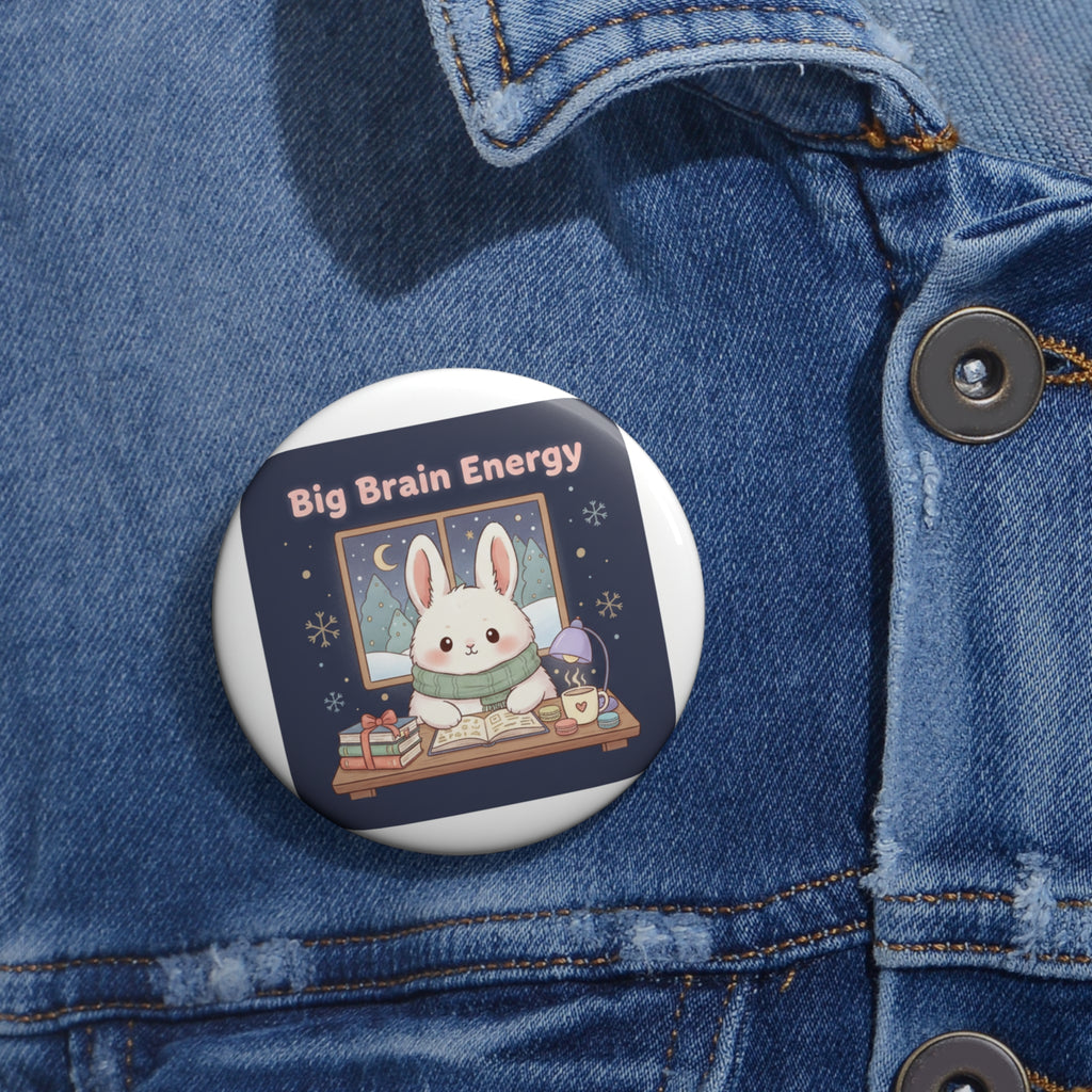 Bunny Pin Button – Big Brain Energy