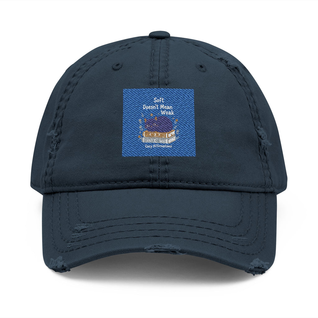Black Cat Dad Hat – Soft Doesnt Mean Weak