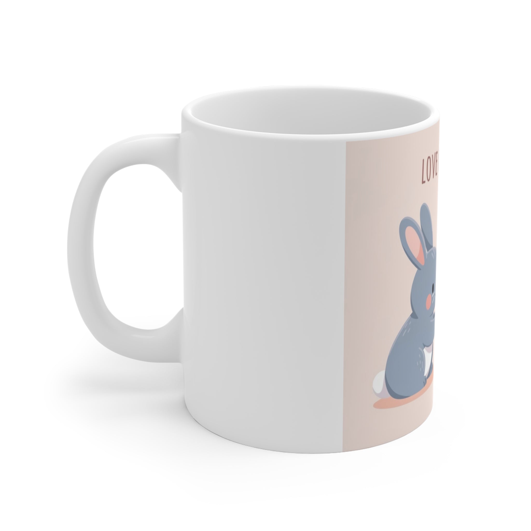 LOVE CAN BE SOFT Rabbit, cat Mug 11oz