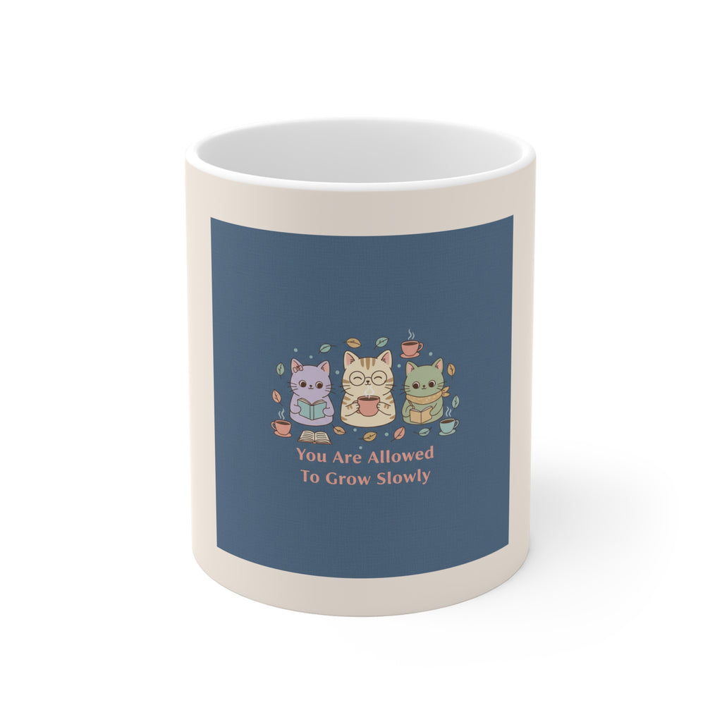 Cats With Glasses Mug 11oz – You Are Allowed to Grow Slowly