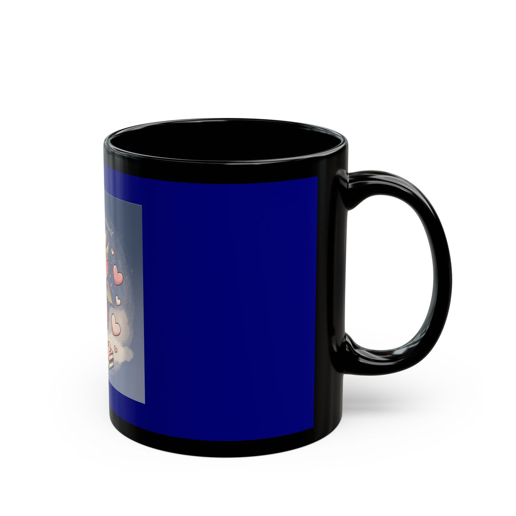 Cats With Glasses Black Mug 11oz – Be Gentle With Yourself
