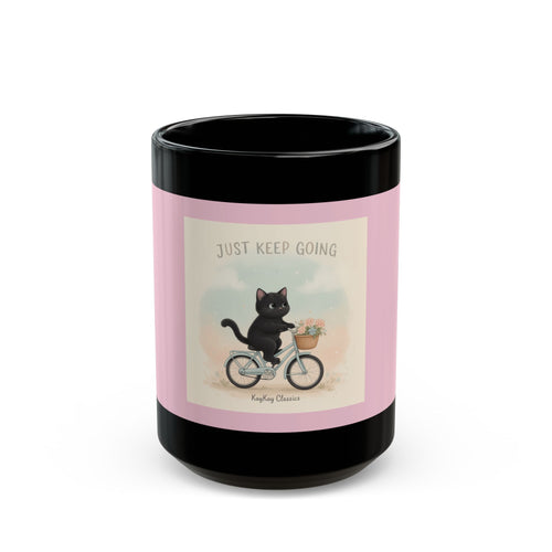 "Design" Black Cat Black Mug | College Girl Gift | Fashion | KayKay Classics