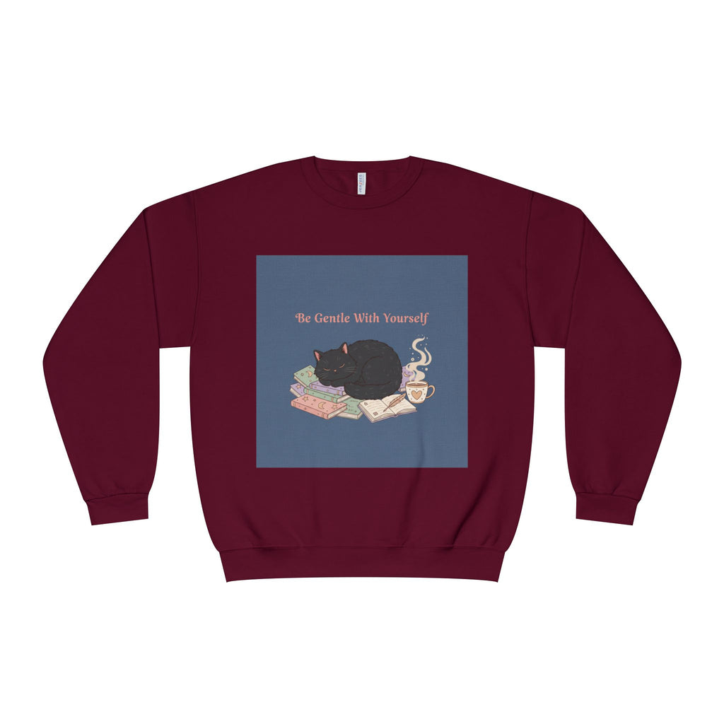 Black Cat Crewneck Sweatshirt – Be Gentle With Yourself