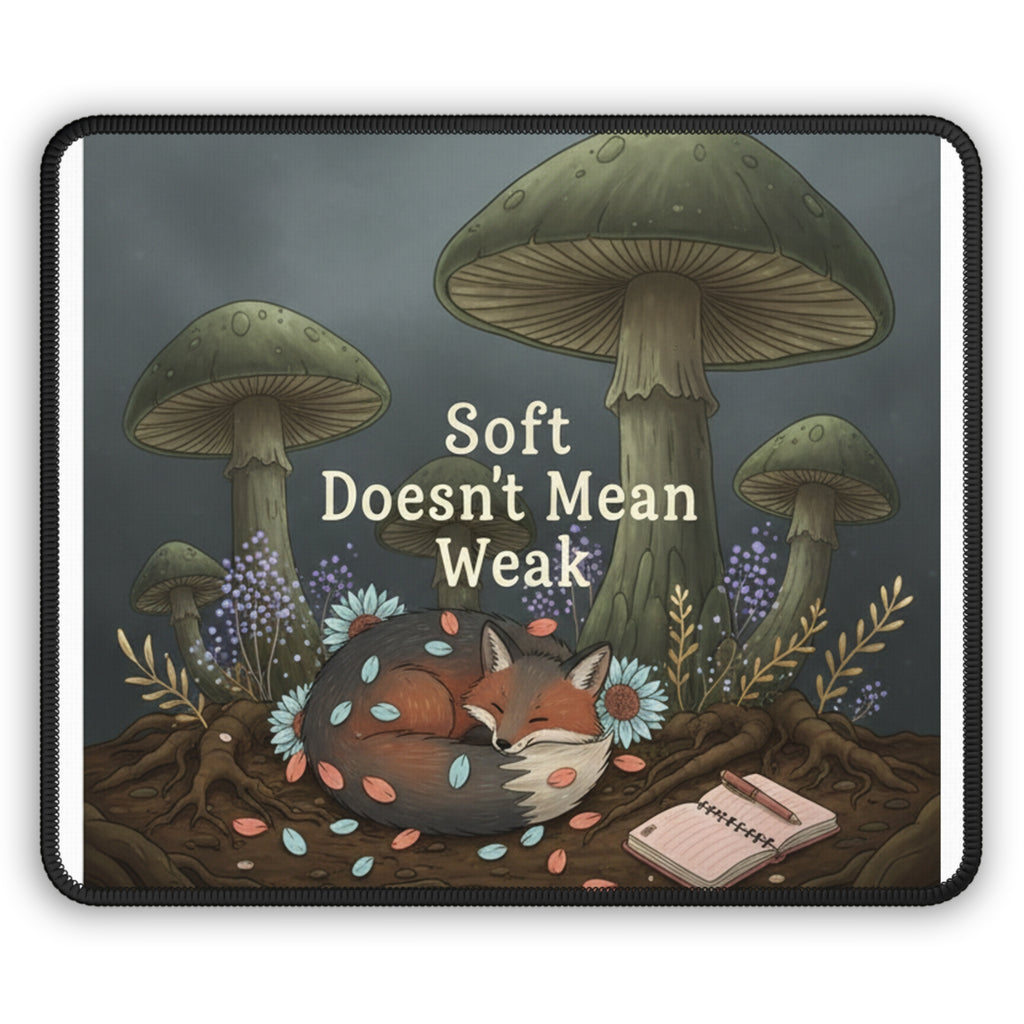 Fox Mouse Pad – Soft Doesnt Mean Weak