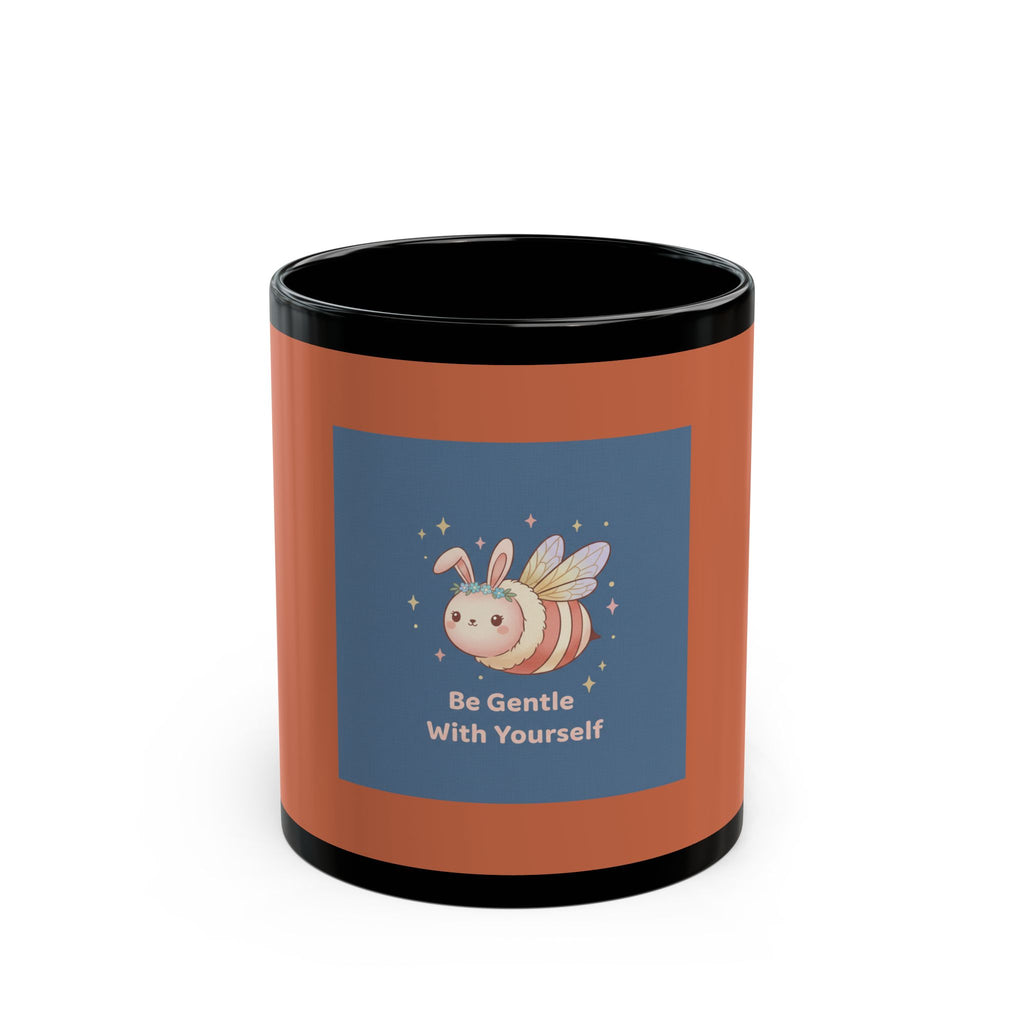 Honeybee Black Mug 11oz – Be Gentle With Yourself