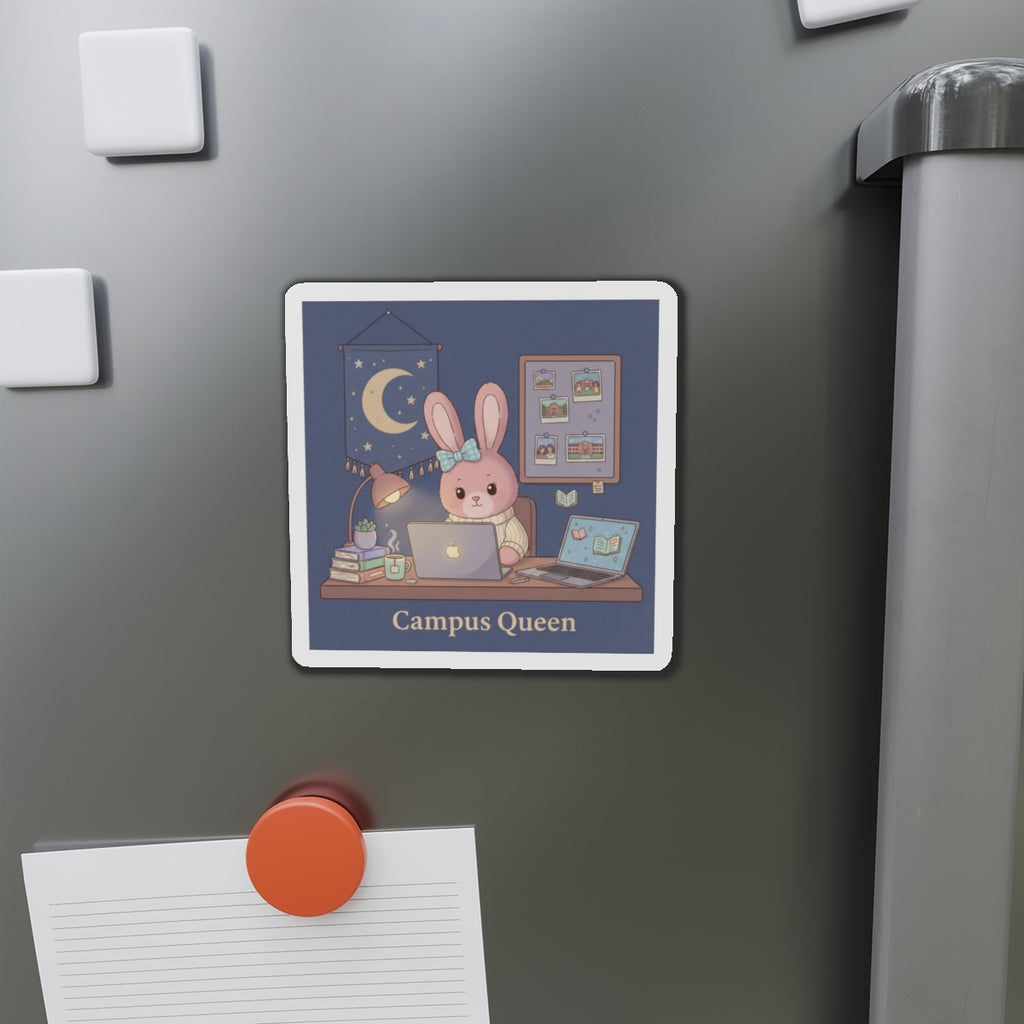 Rabbit Die-Cut Magnet – Campus Queen