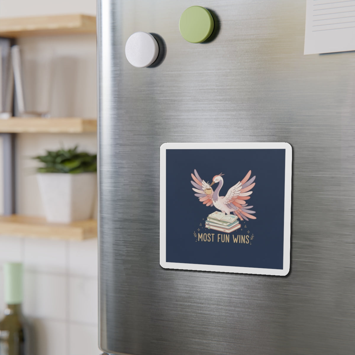 Crane Die-Cut Magnet – Most Fun Wins