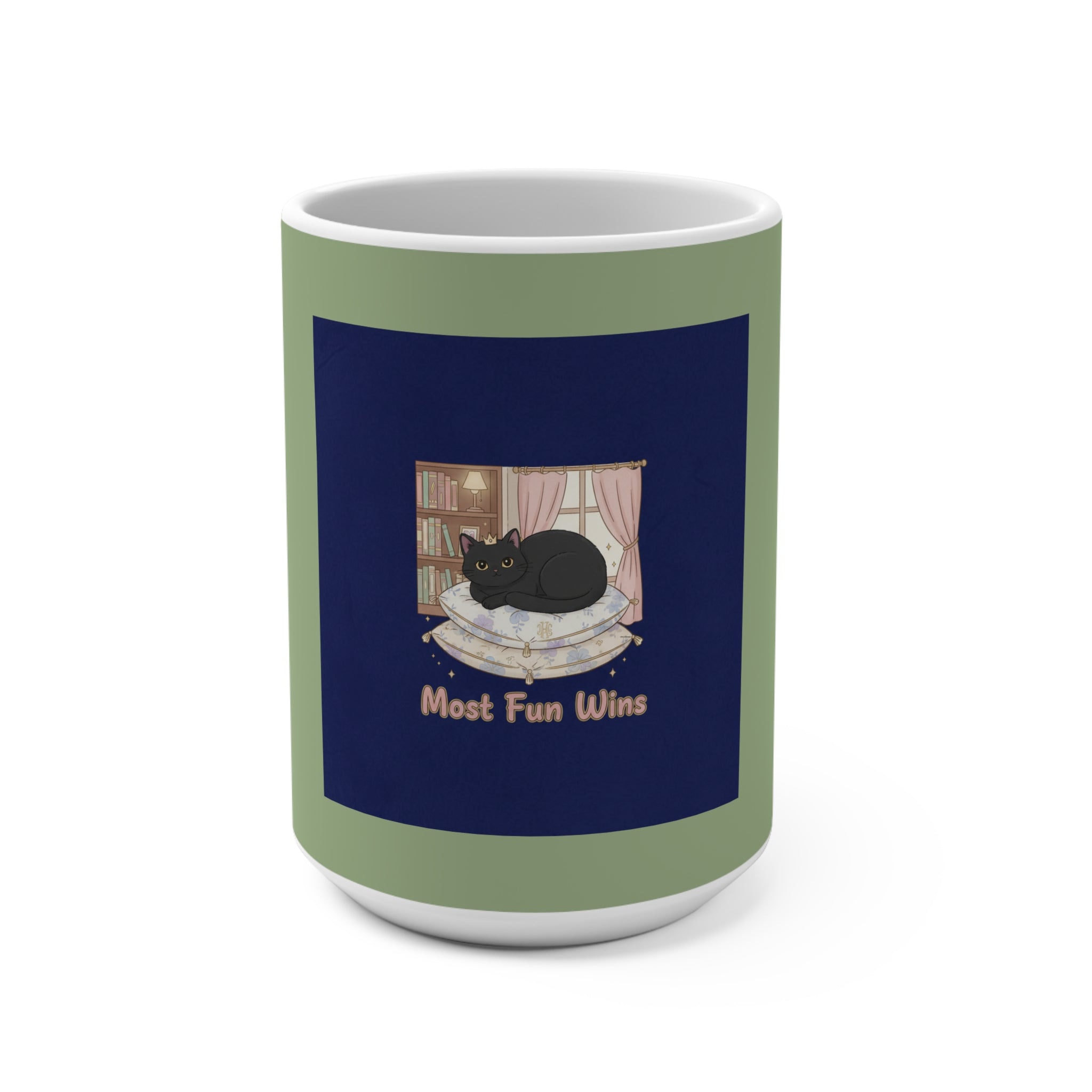 Black Cat Mug 15oz – Most Fun Wins
