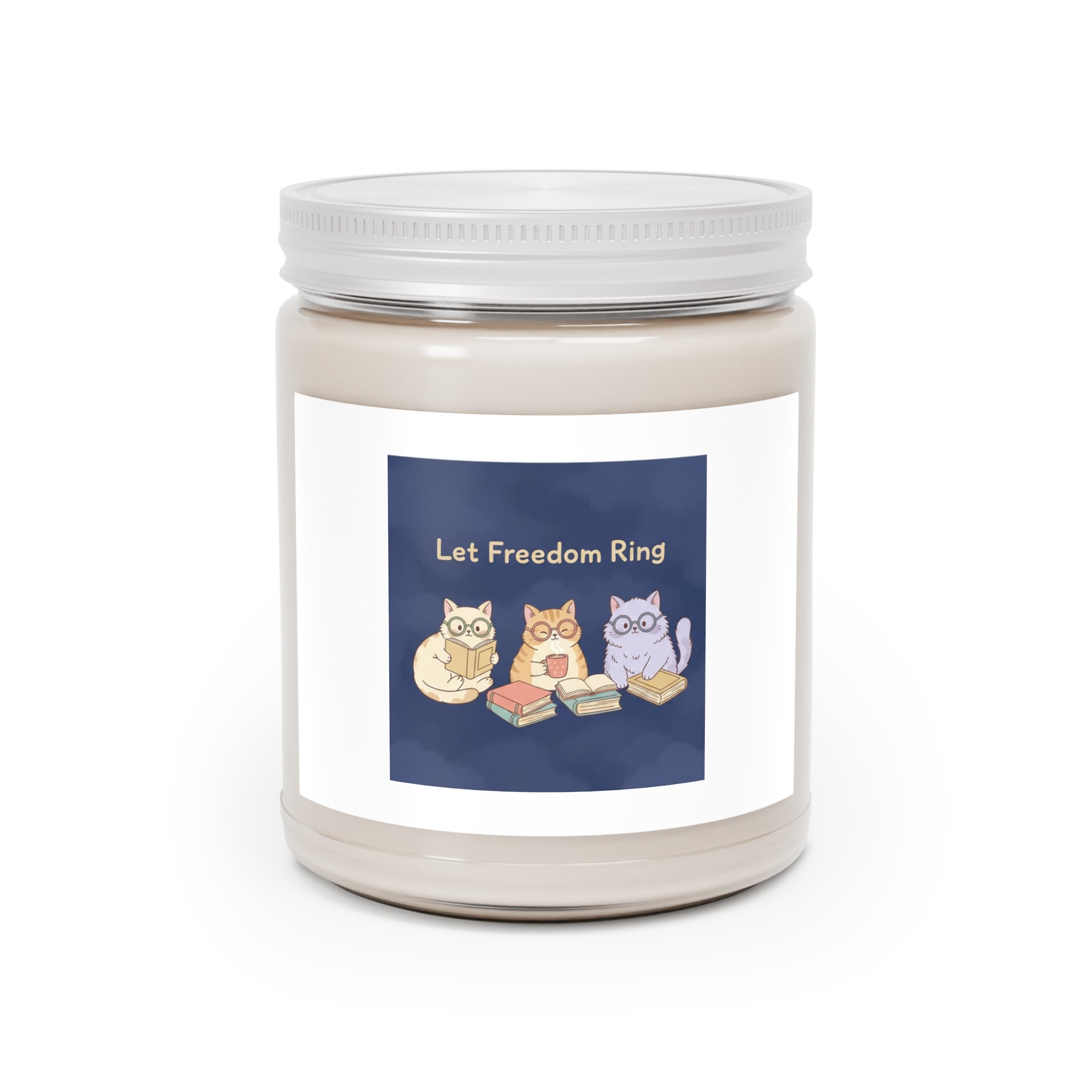 Cats With Glasses Scented Candle – Let Freedom Ring