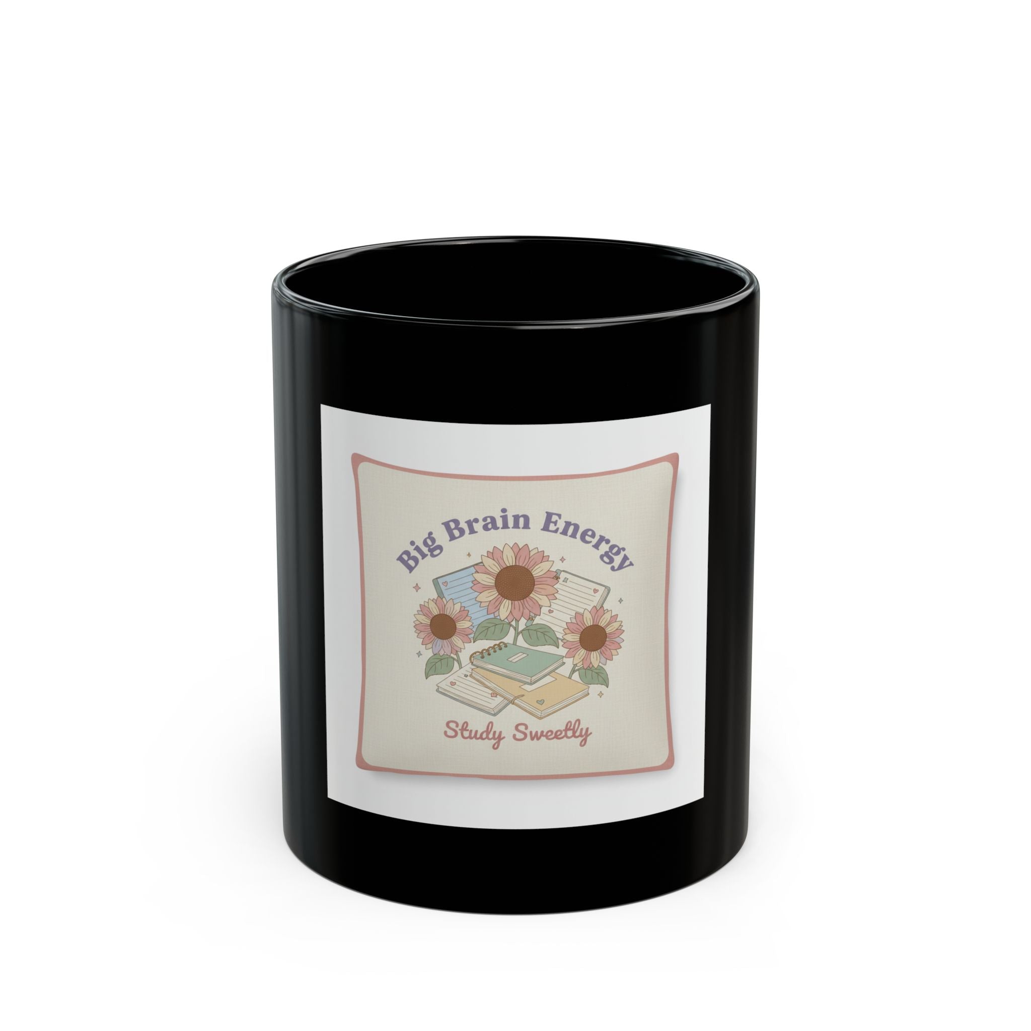 Big Brain Energy Black Mug 11oz