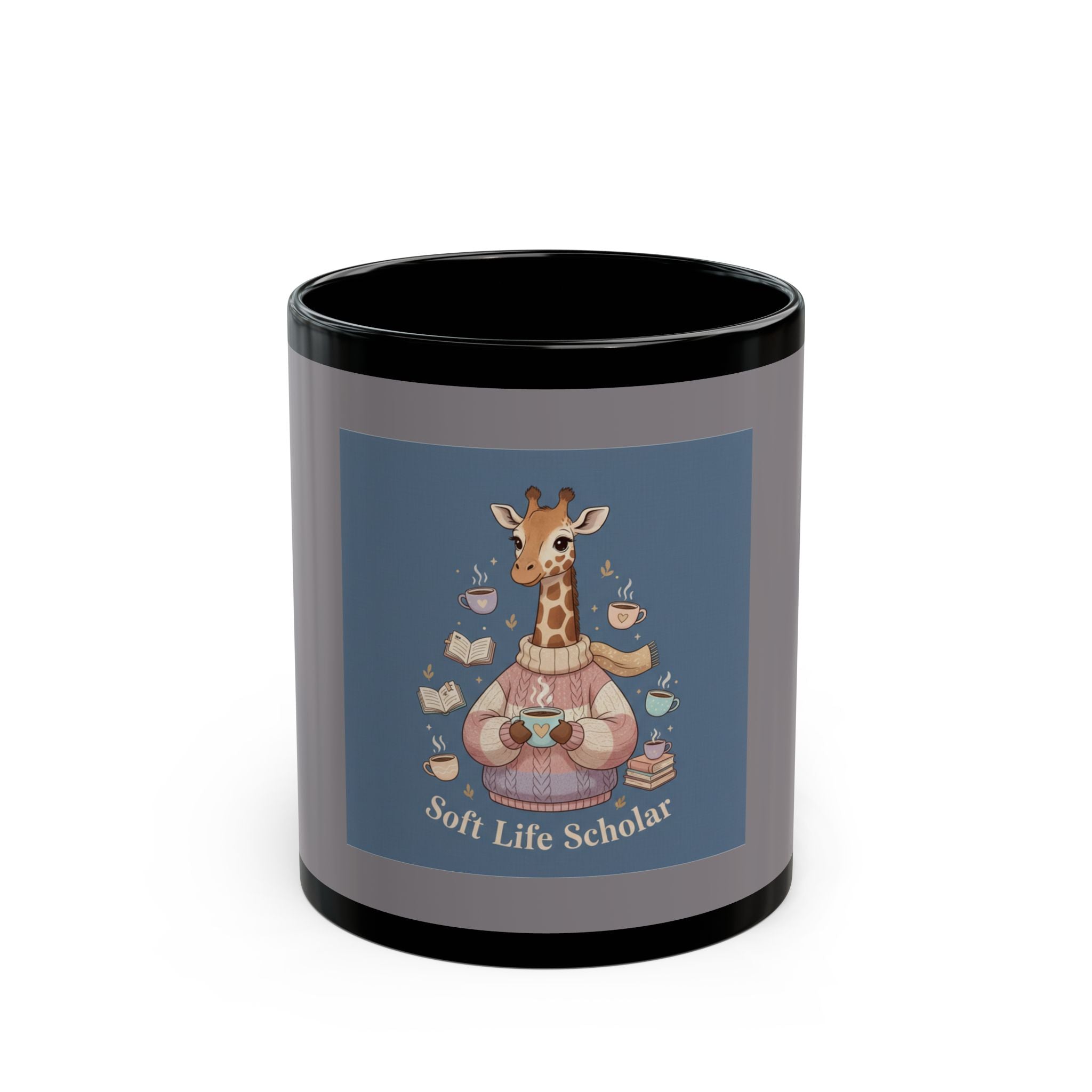 Giraffe Black Mug 11oz – Soft Life Scholar