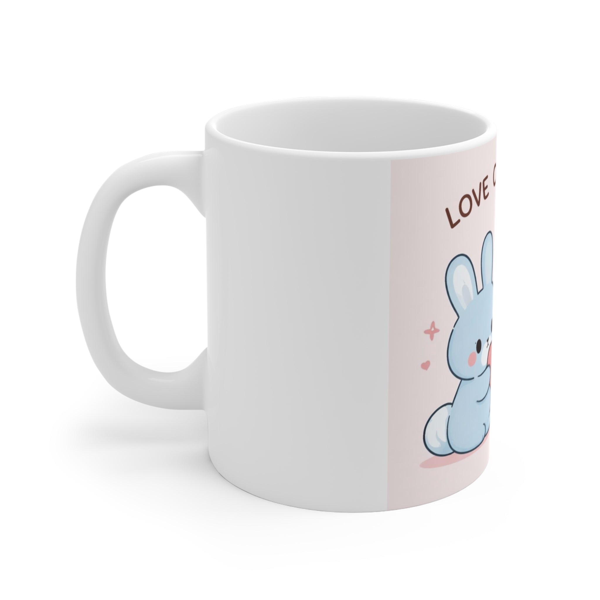 LOVE CAN BE SOFT Rabbit, cat Mug 11oz