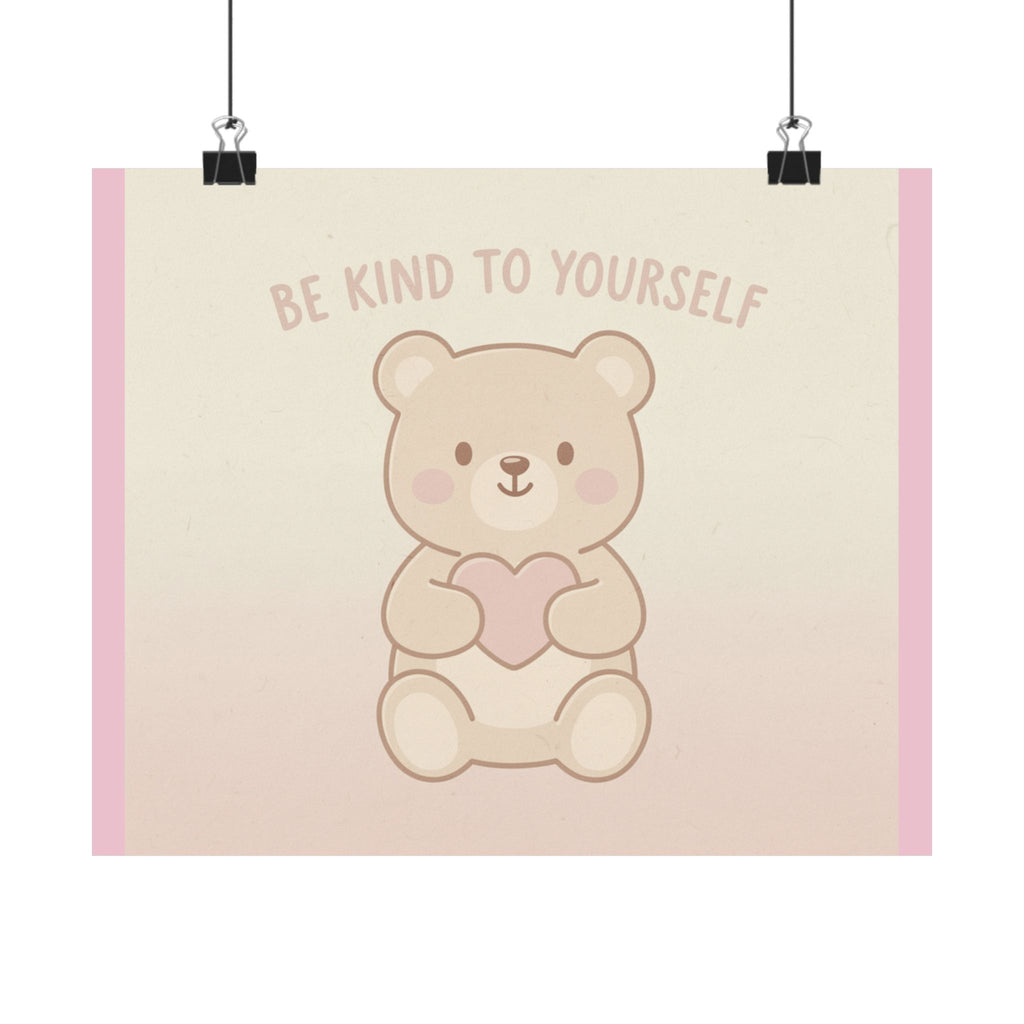 "BE KIND TO YOURSELF" Black Cat Poster | College Girl Gift | Fashion | KayKay Classics