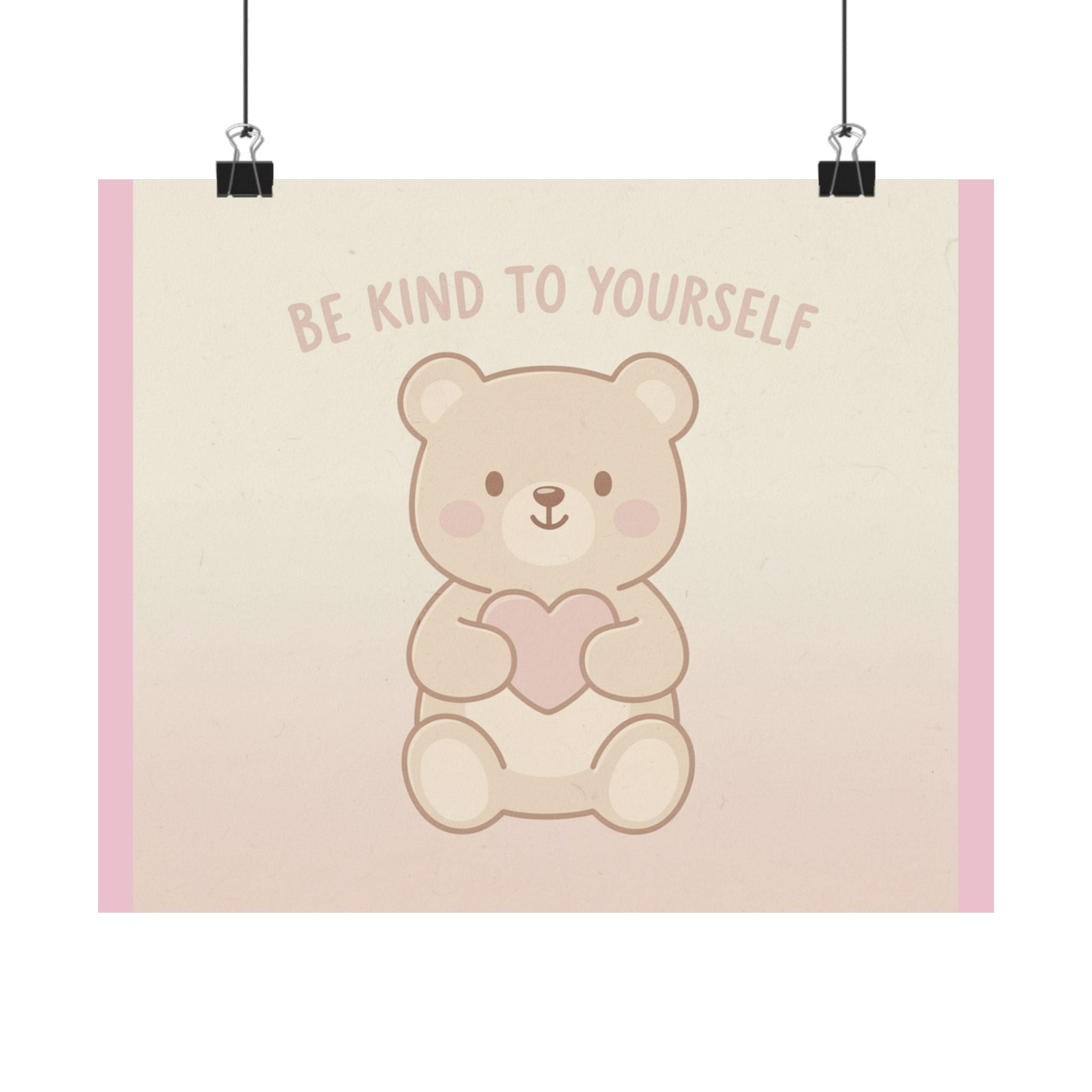 "BE KIND TO YOURSELF" Black Cat Poster | College Girl Gift | Fashion | KayKay Classics