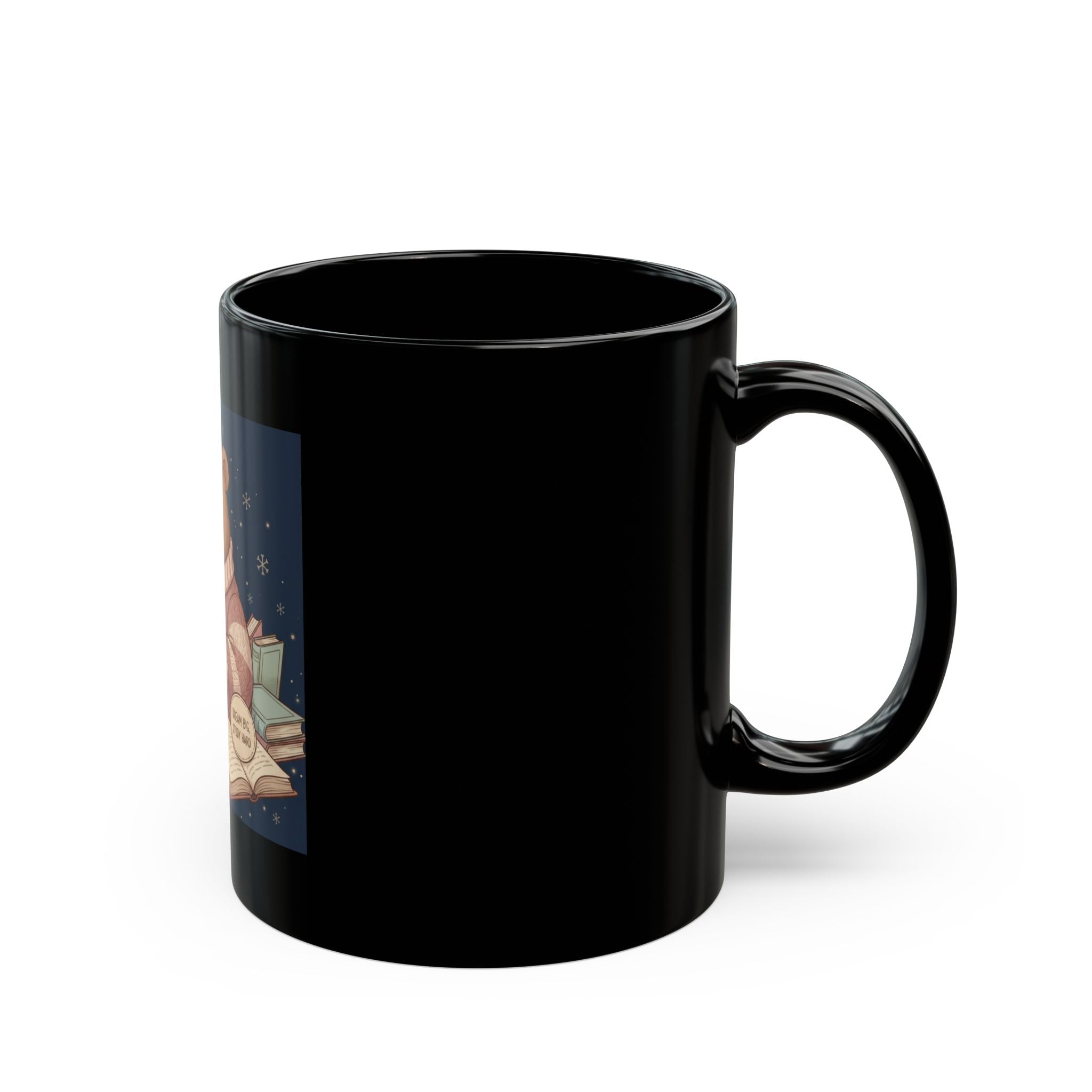 Bear Black Mug 11oz – Dream Big Study Hard