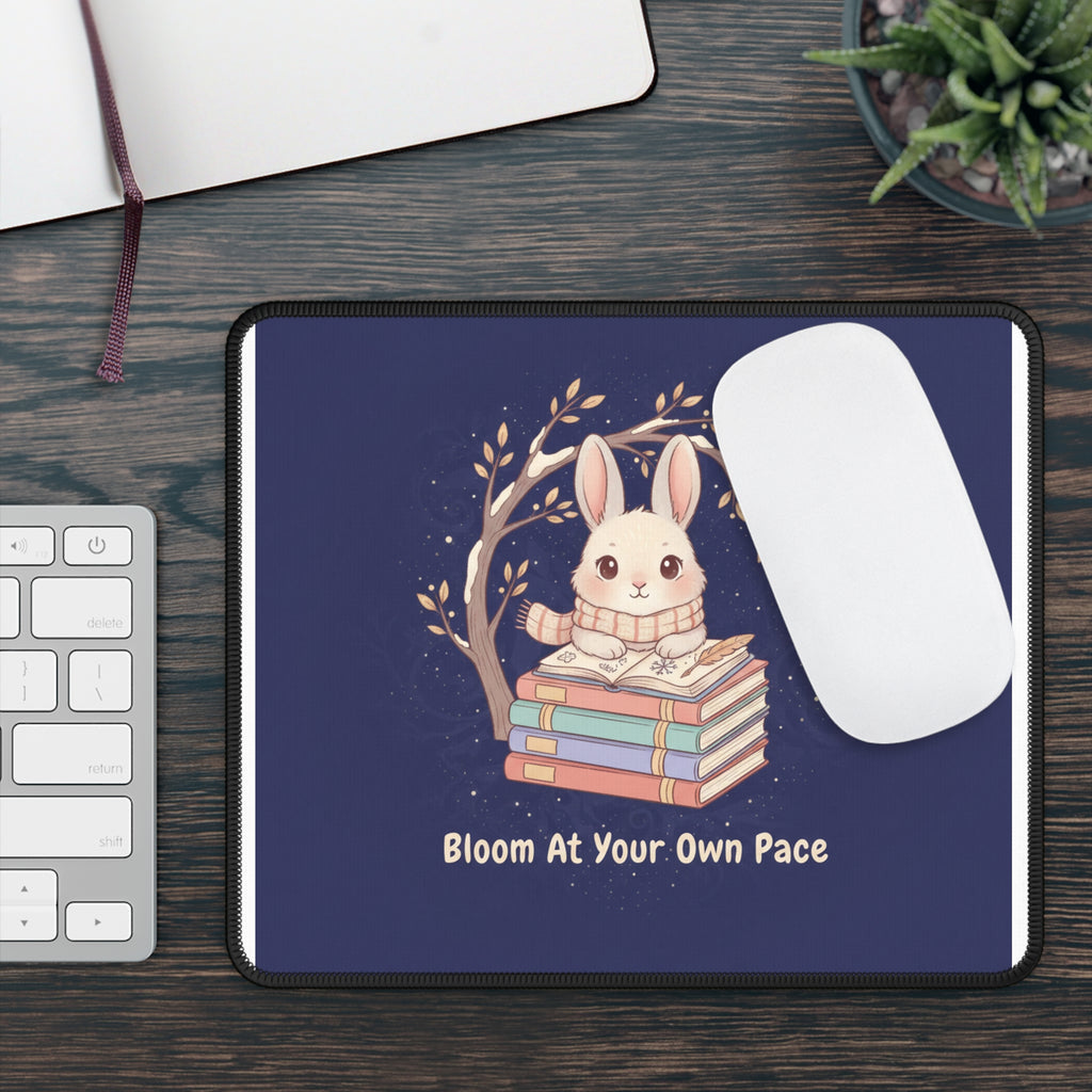 Rabbit Mouse Pad – Bloom at Your Own Pace
