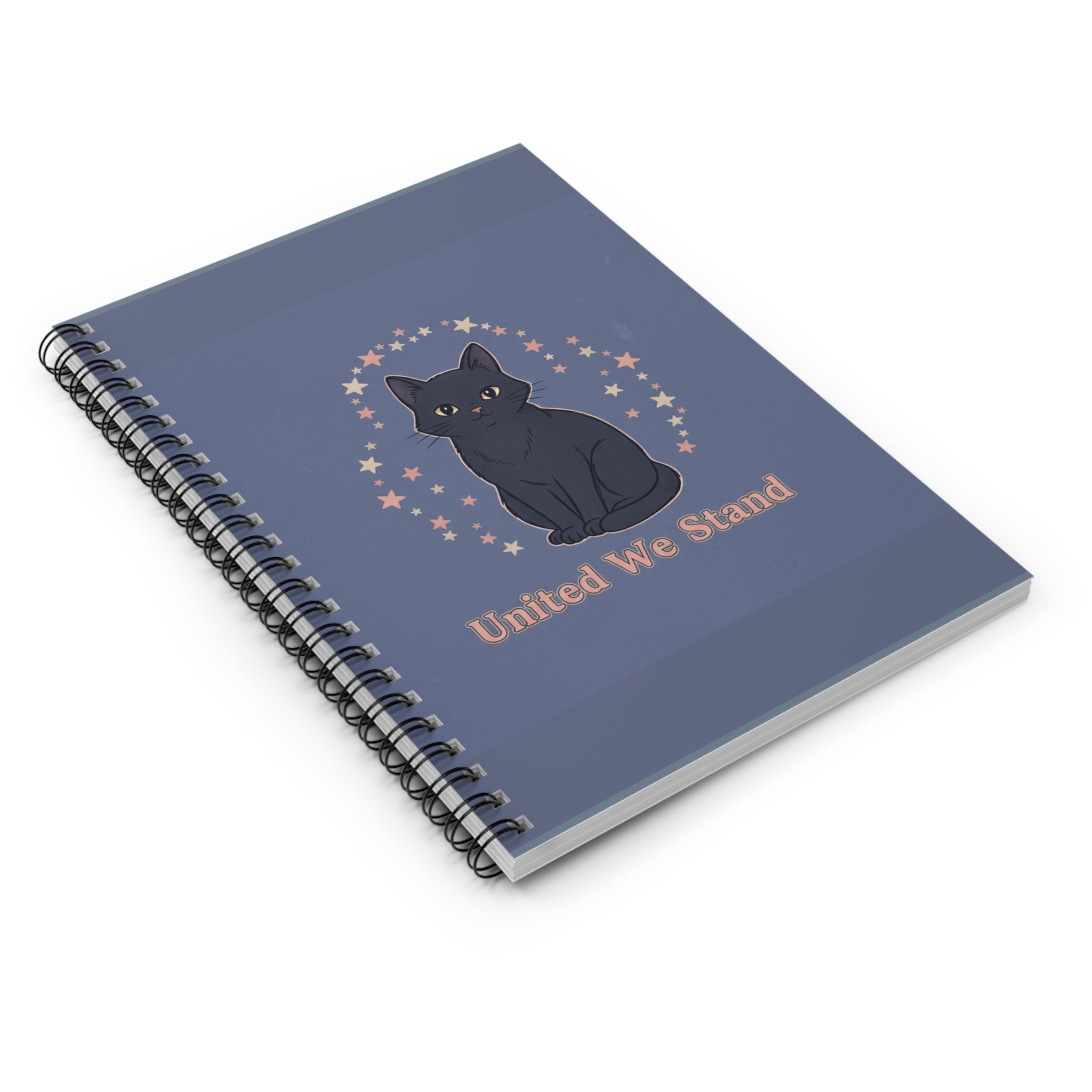 Black Cat Spiral Notebook – United We Stand