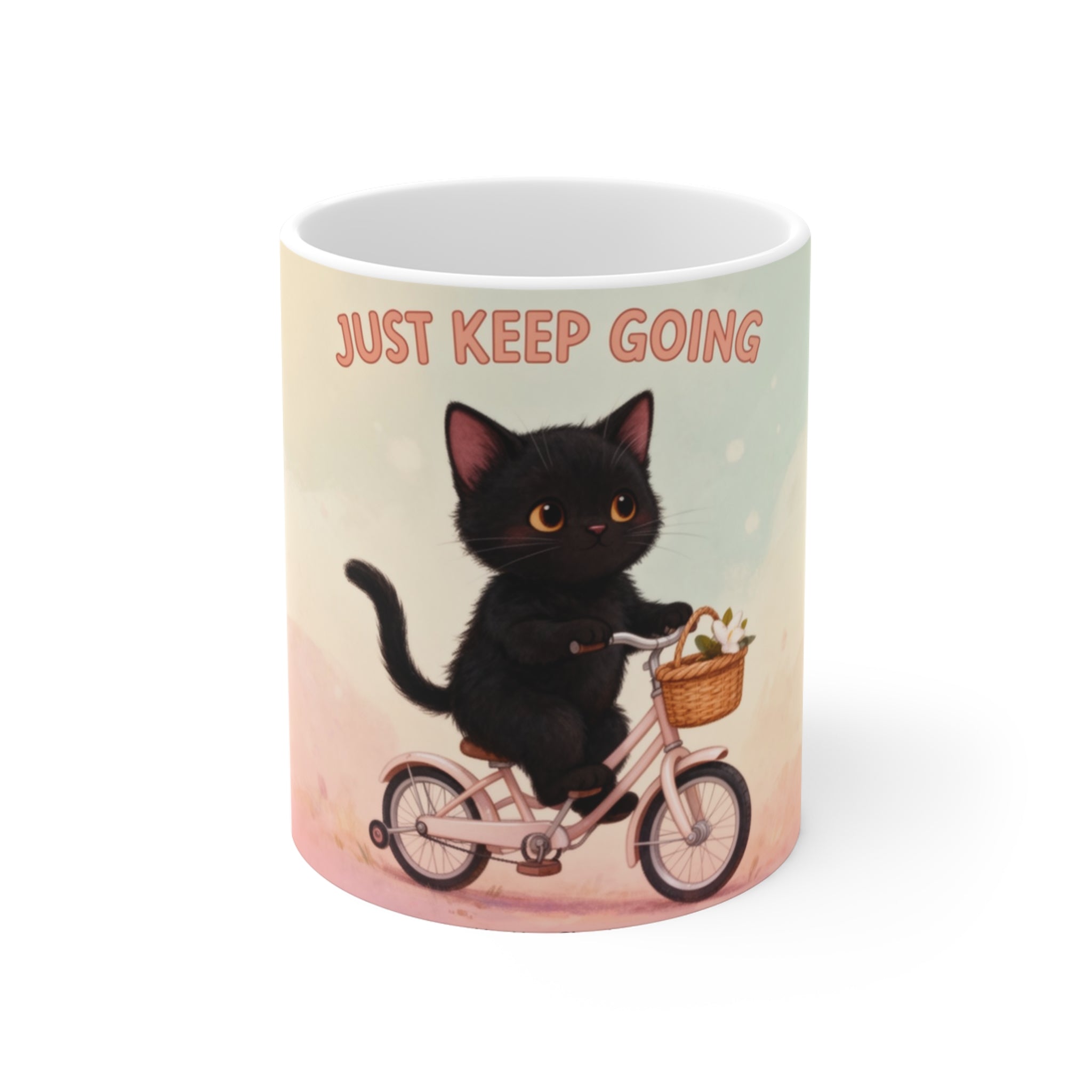 JUST KEEP GOING Cat Mug 11oz