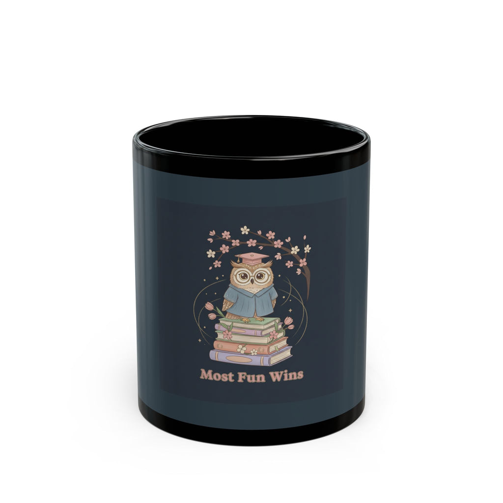 Owl Black Mug 11oz – Most Fun Wins