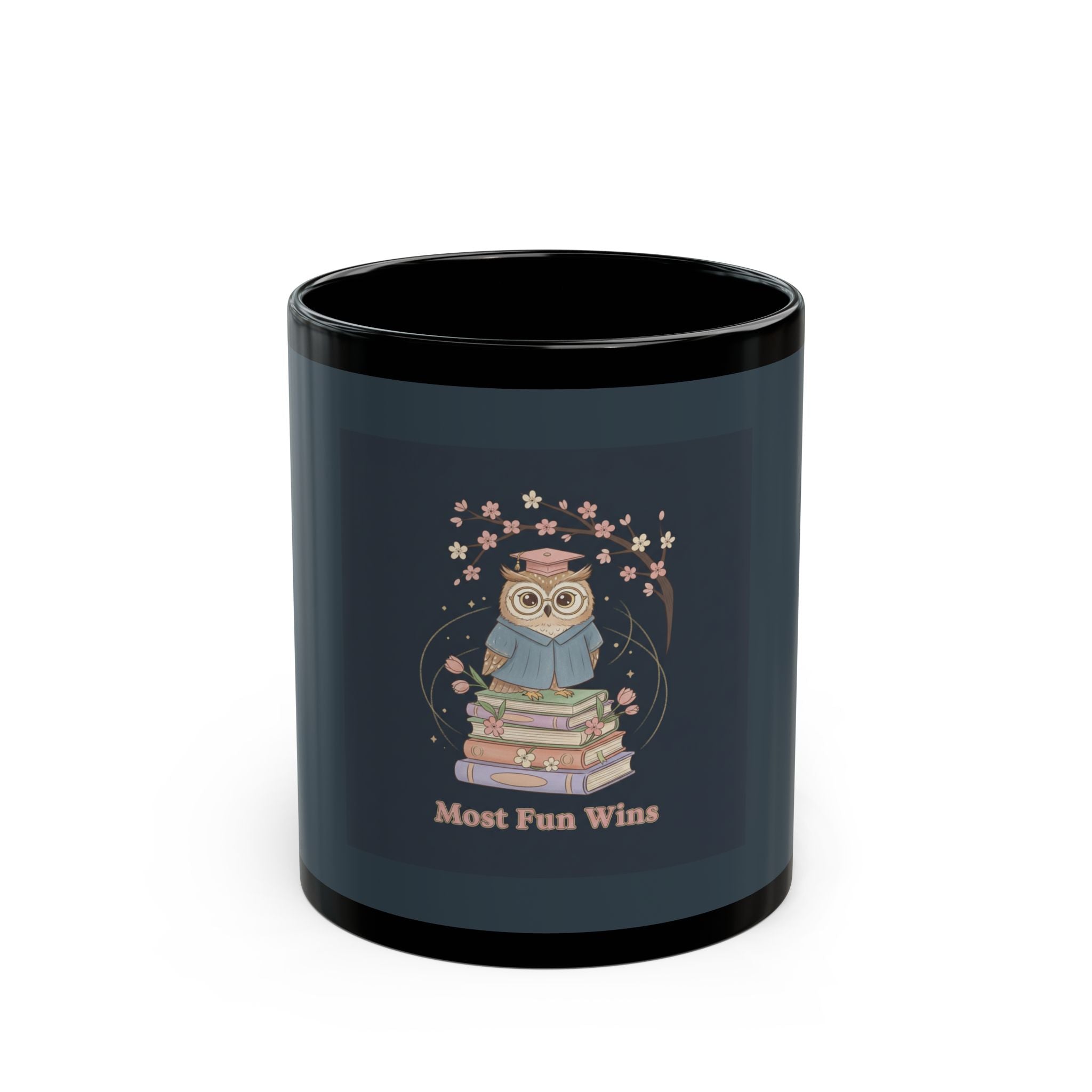 Owl Black Mug 11oz – Most Fun Wins