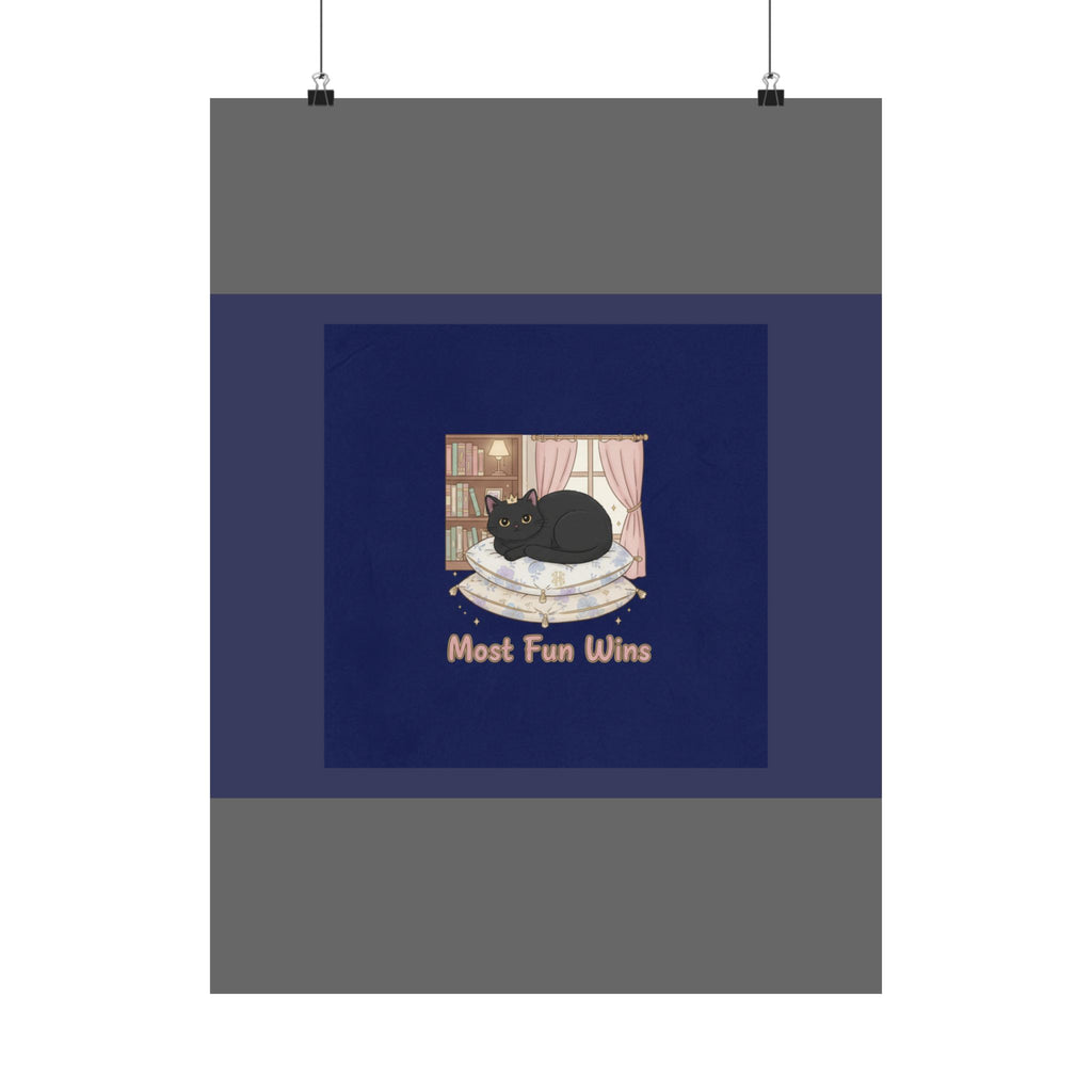 Black Cat Poster – Most Fun Wins