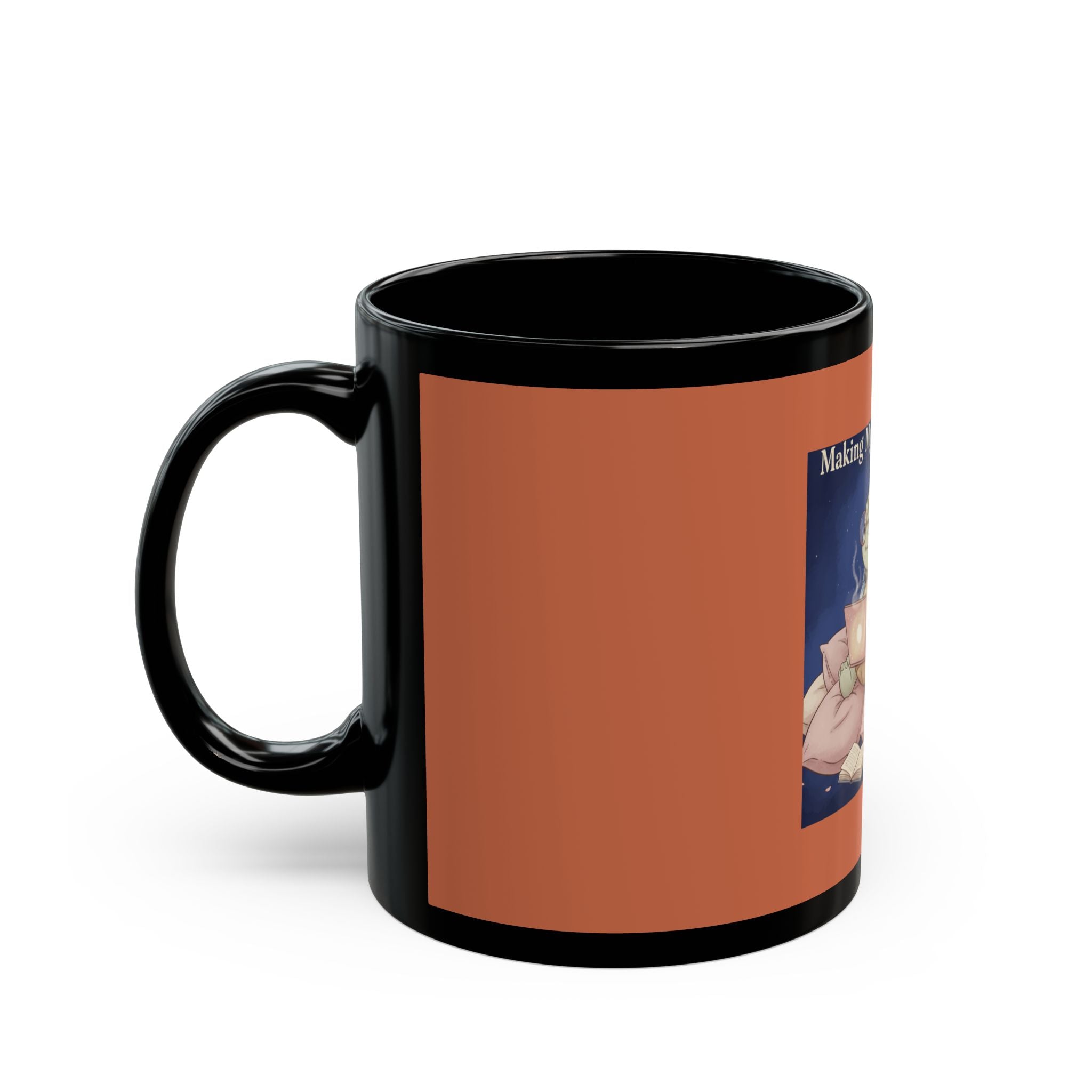 Turtle Black Mug 11oz – Making My Dreams Happen