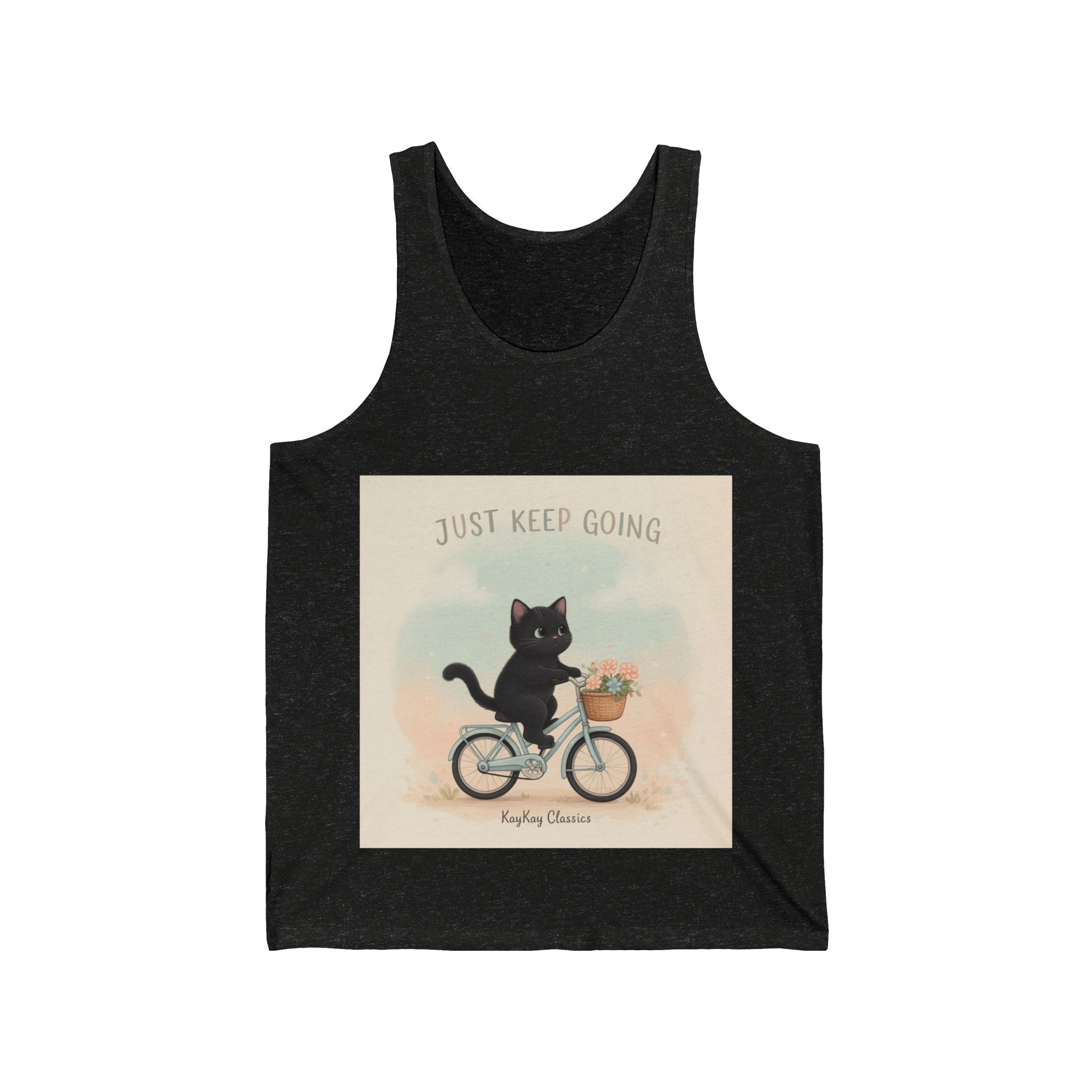 "Design" Black Cat Tank Top | College Girl Gift | Fashion | KayKay Classics