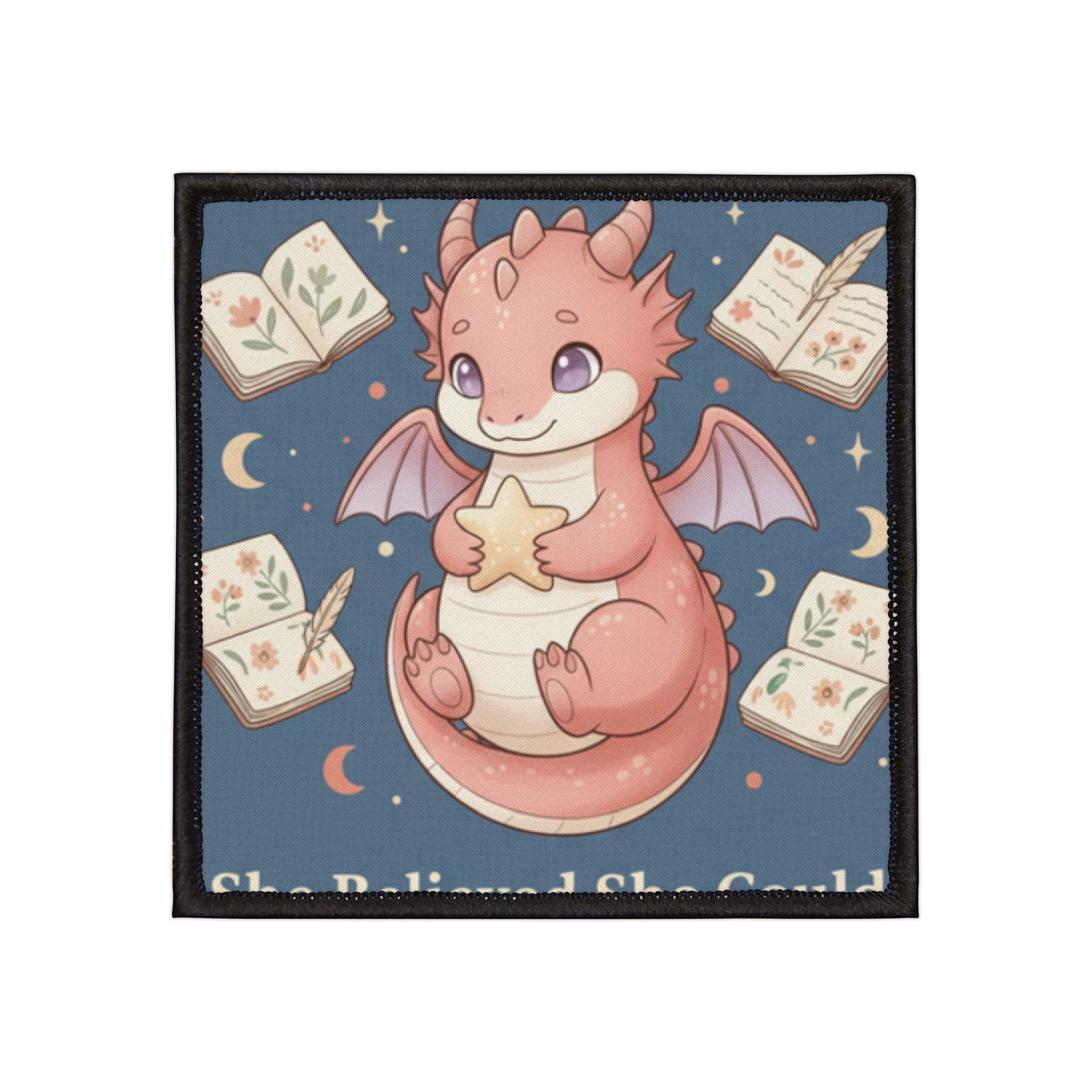 Dragon Iron-On Patch – She Believed She Could
