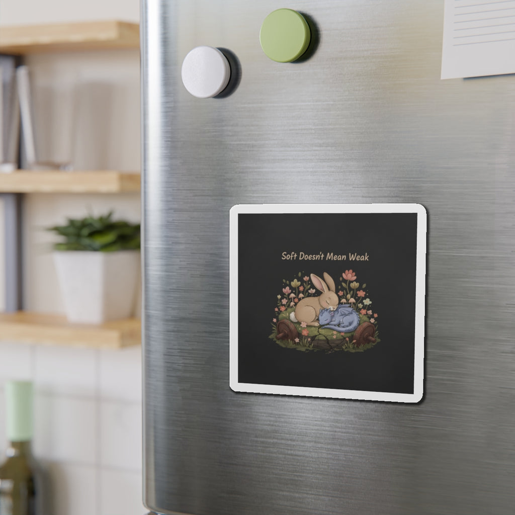 Dragon Die-Cut Magnet – Soft Doesnt Mean Weak
