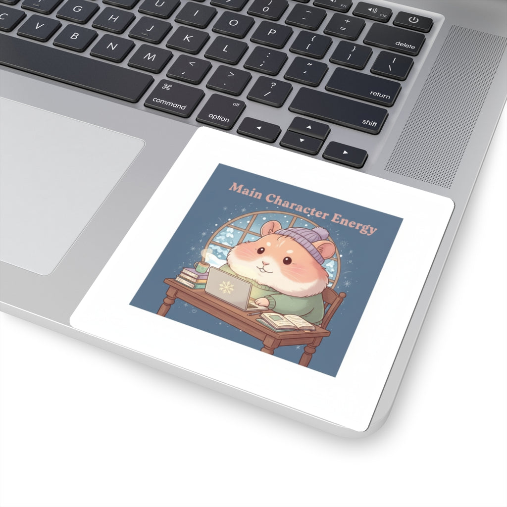 Hamster Kiss-Cut Sticker – Main Character Energy