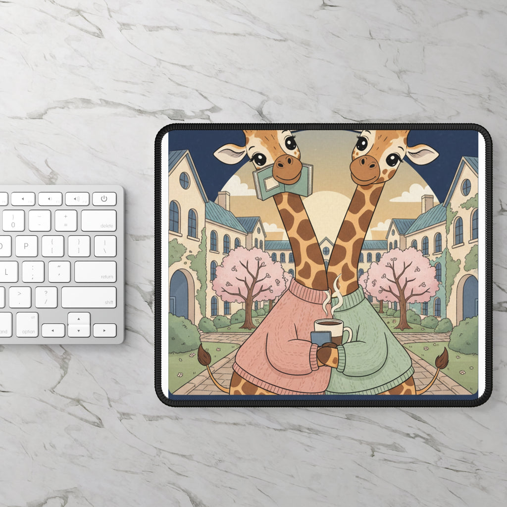 Giraffes Mouse Pad – Coffee and Confidence