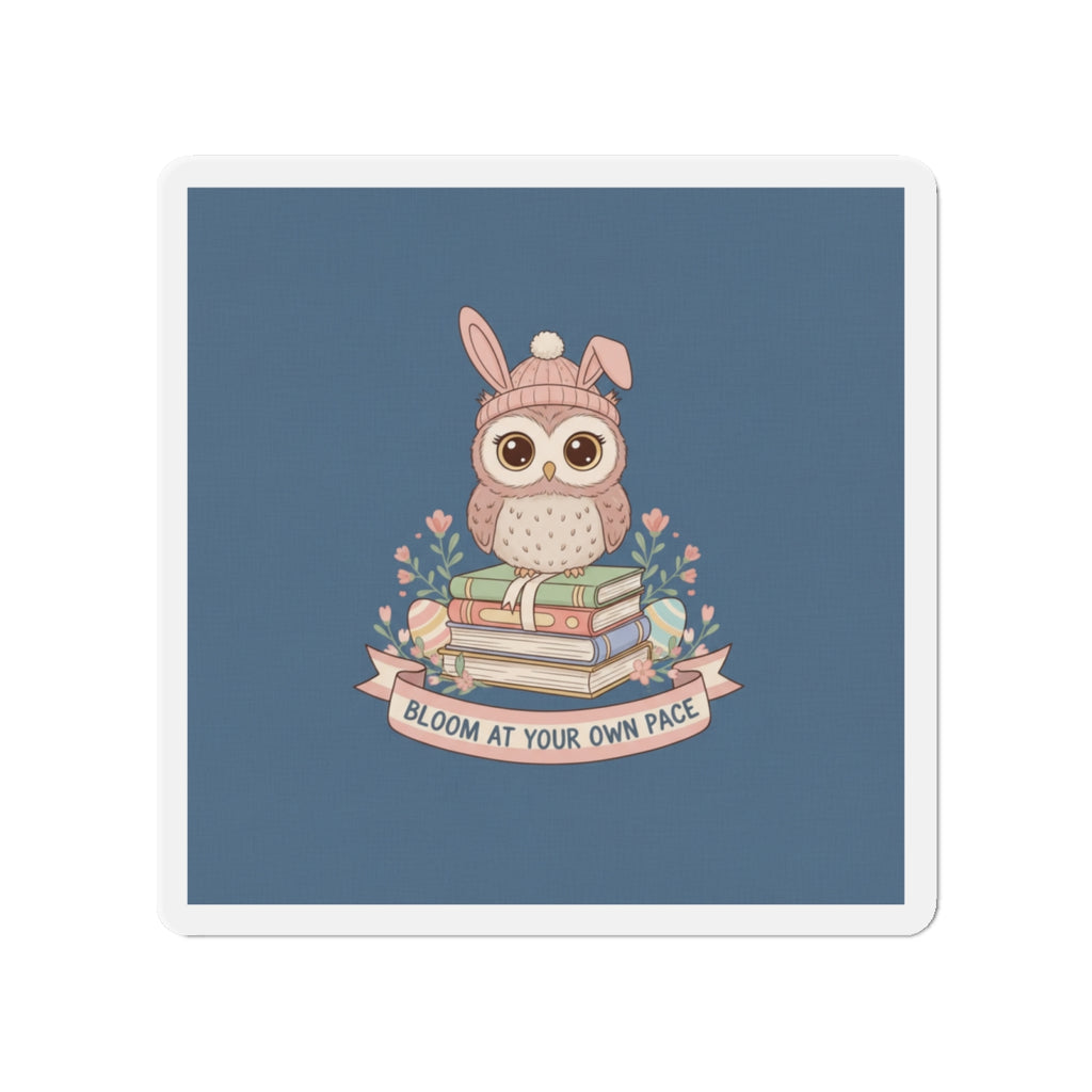 Bunny Die-Cut Magnet – Bloom at Your Own Pace