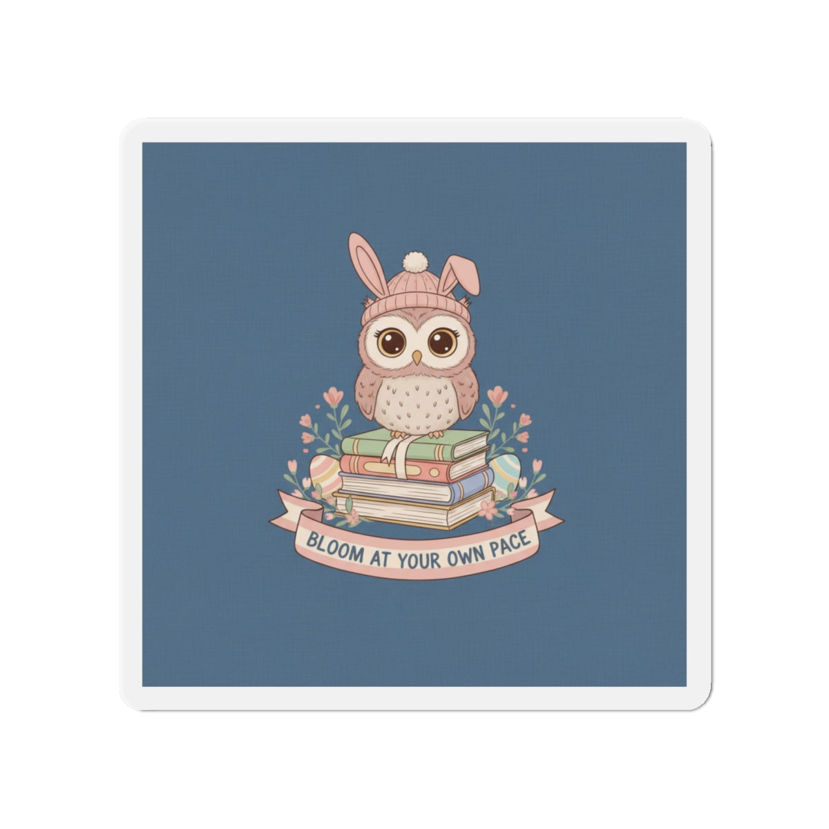 Bunny Die-Cut Magnet – Bloom at Your Own Pace