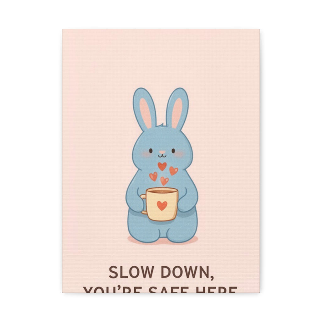 SLOW DOWN, YOURE SAFE HERE Canvas