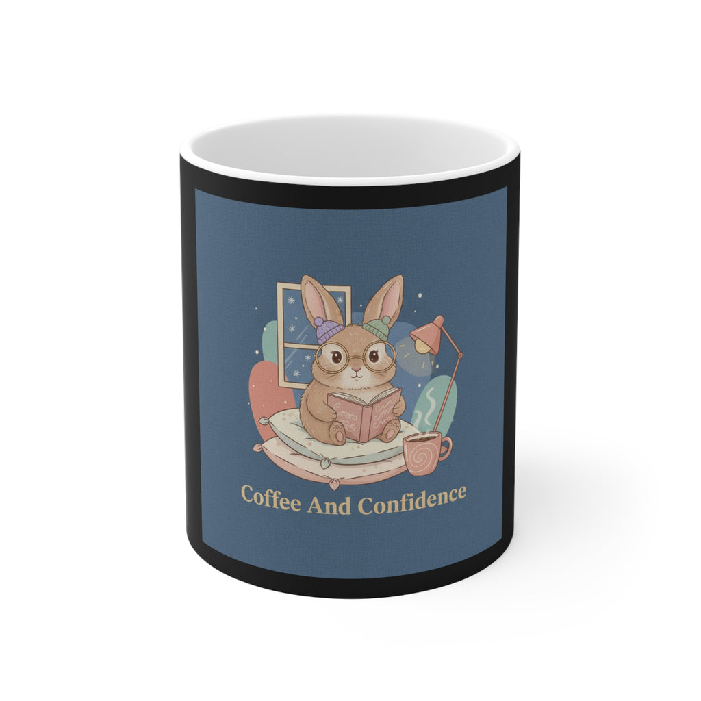 Rabbit Mug 11oz – Coffee and Confidence
